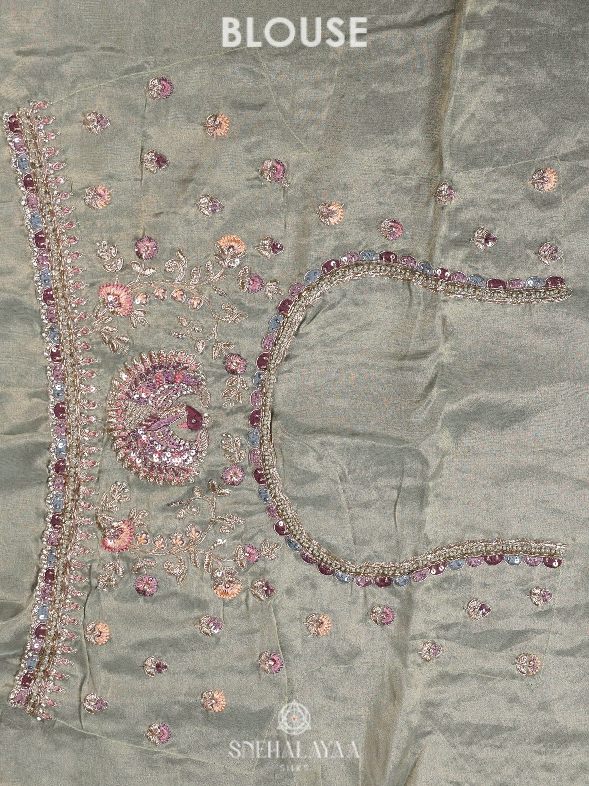 Pale Blue Designer Saree