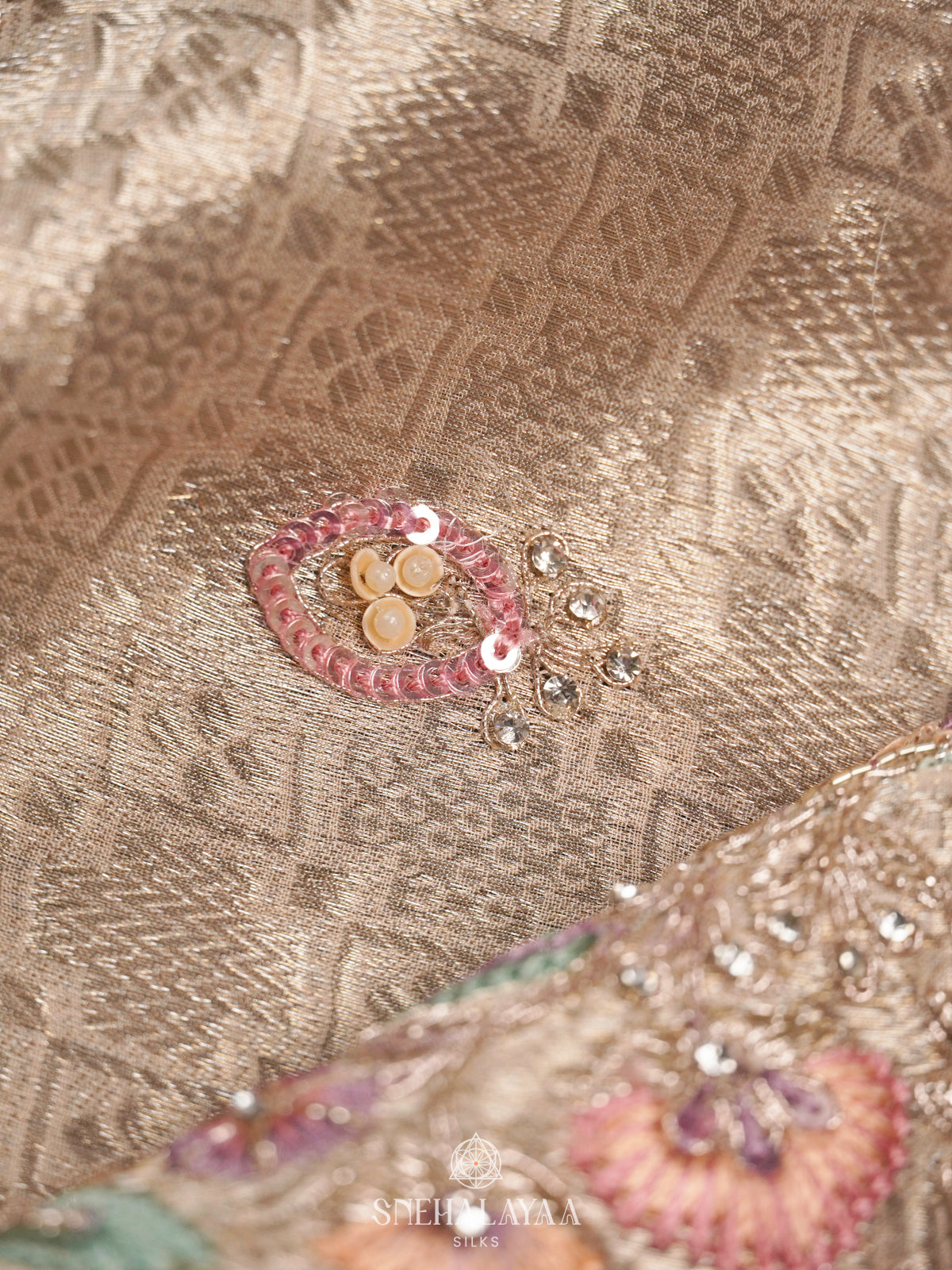 Pale Pink Designer Saree