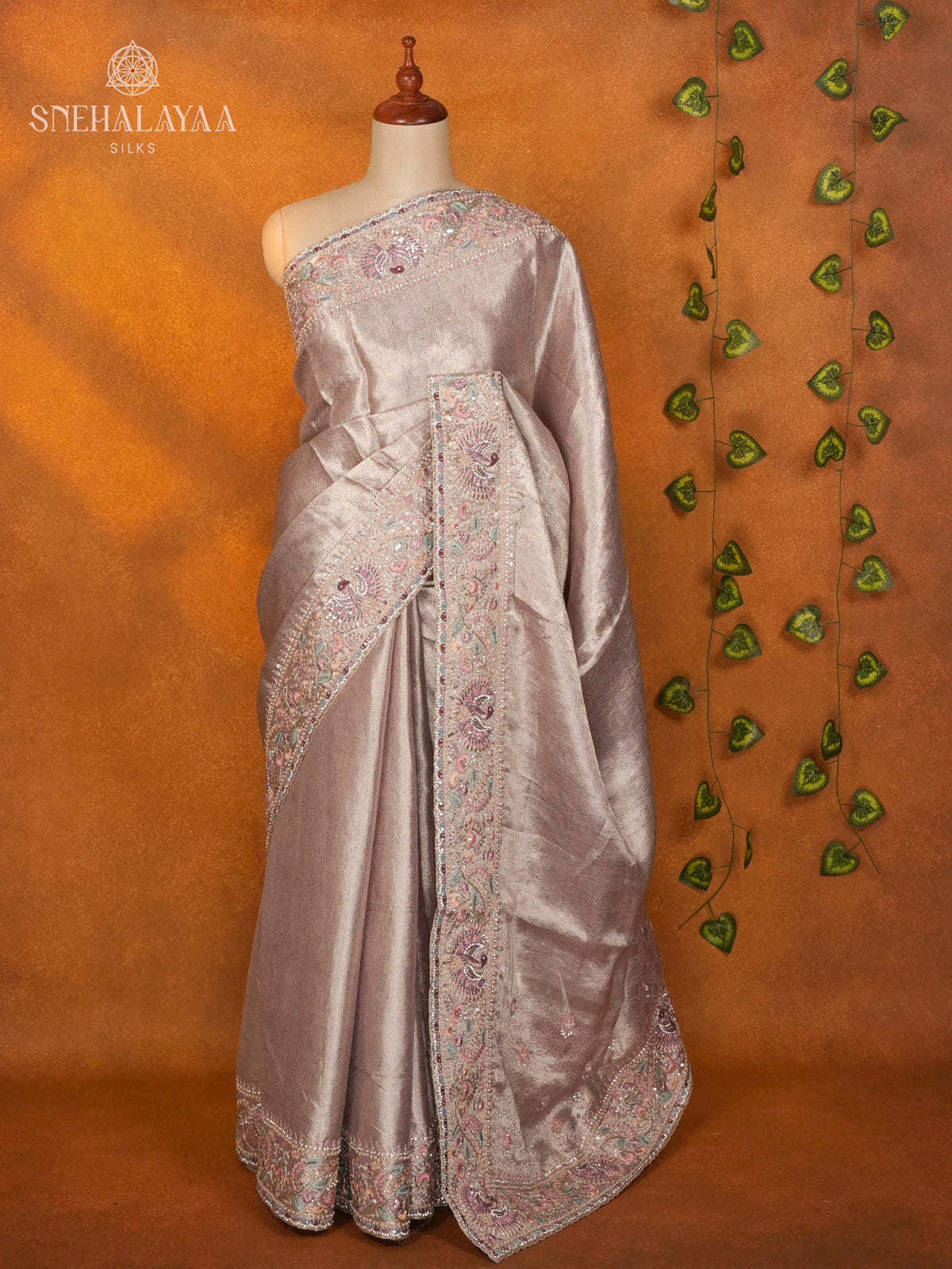 Pink Designer Saree