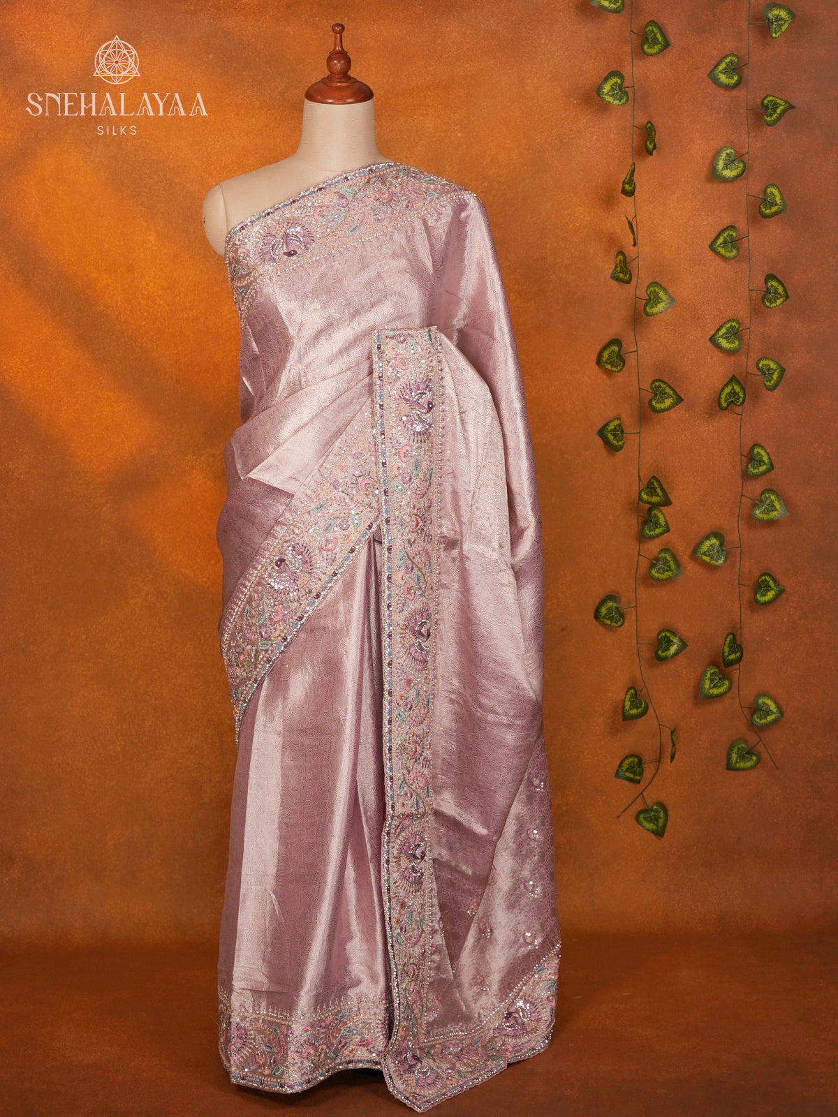 Lavender Designer Saree