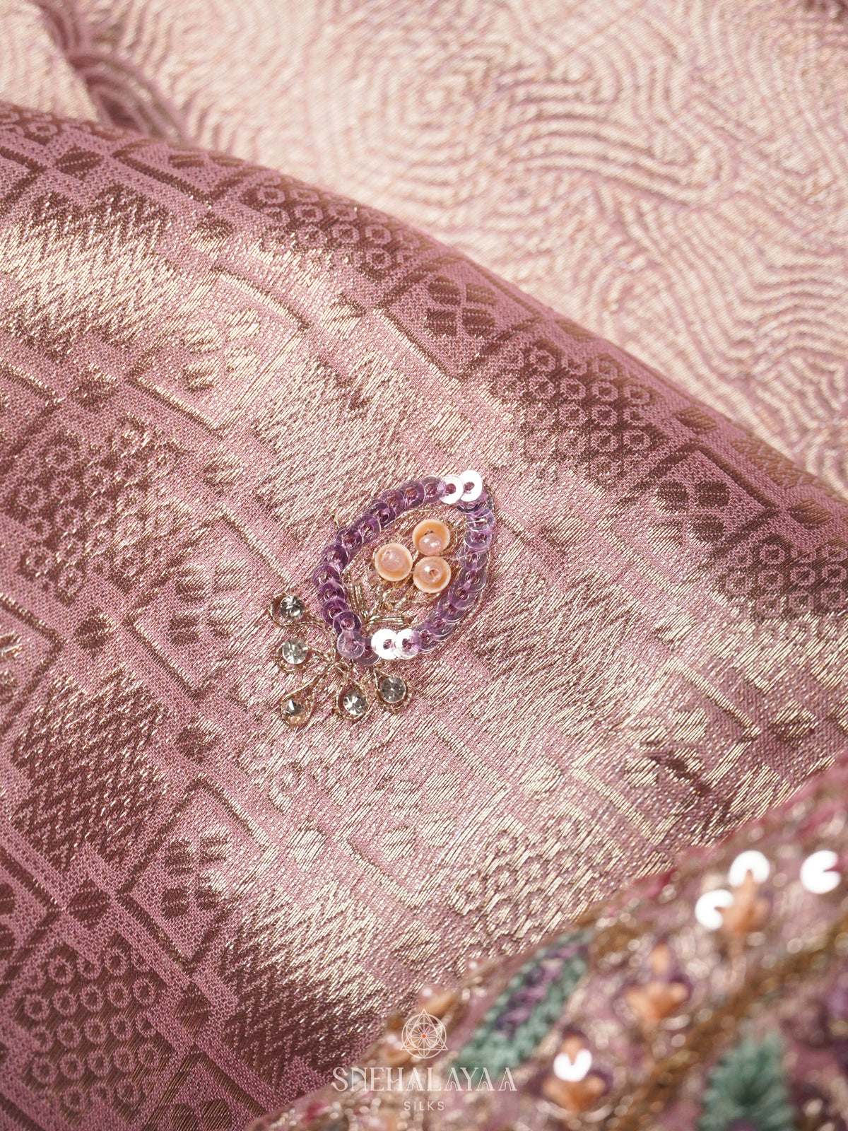 Lavender Designer Saree