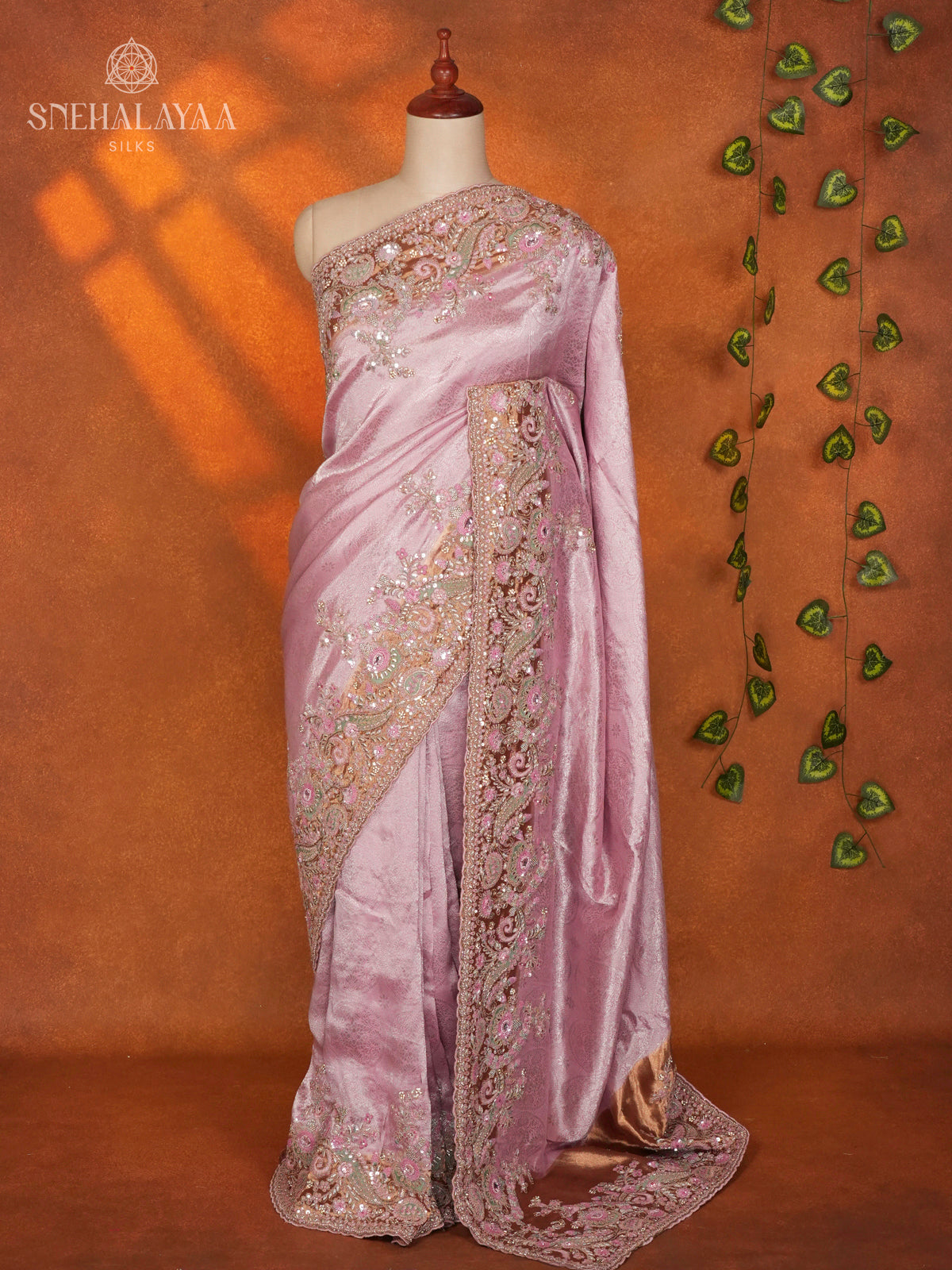Pink Designer Saree
