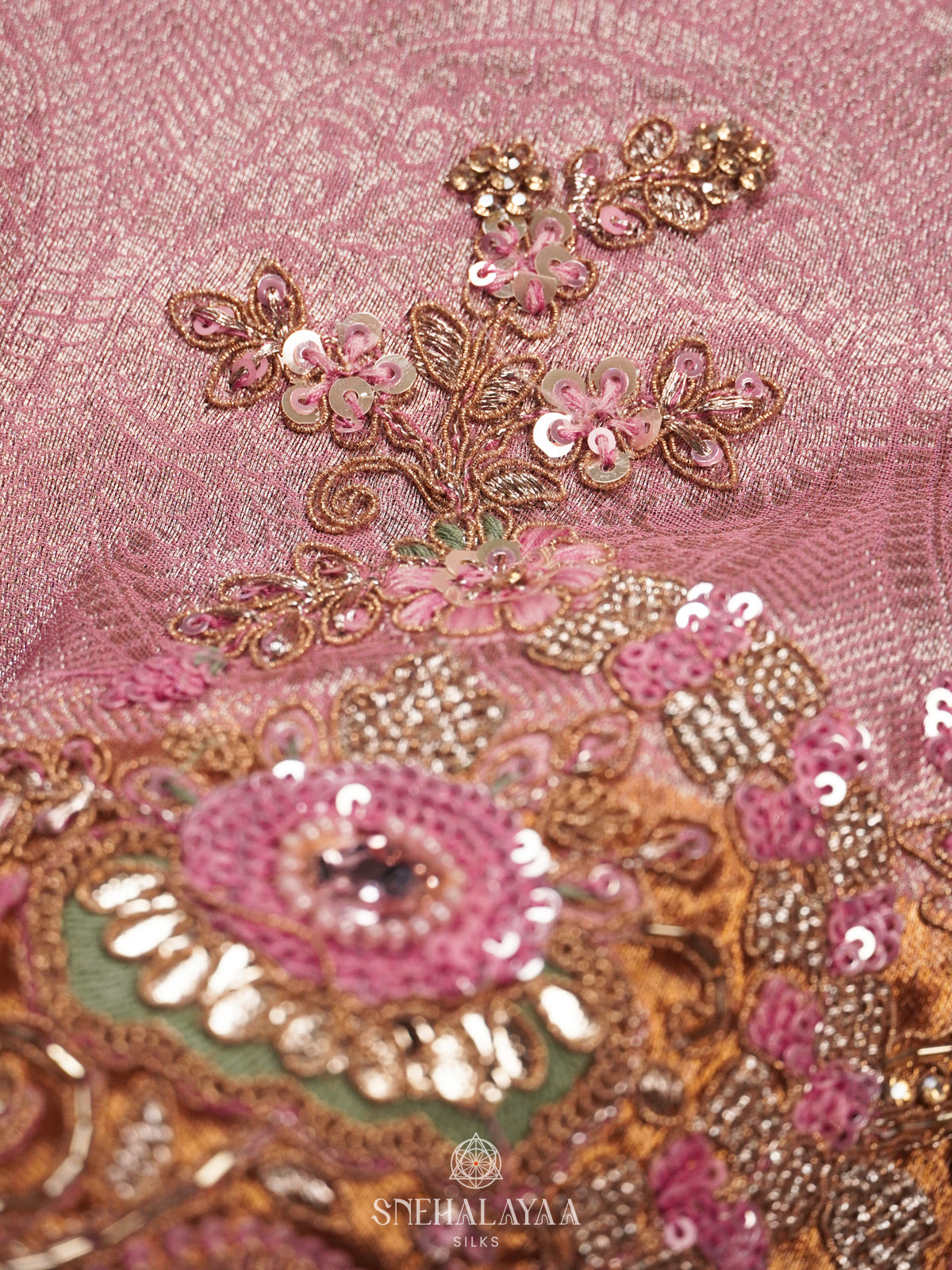 Pink Designer Saree