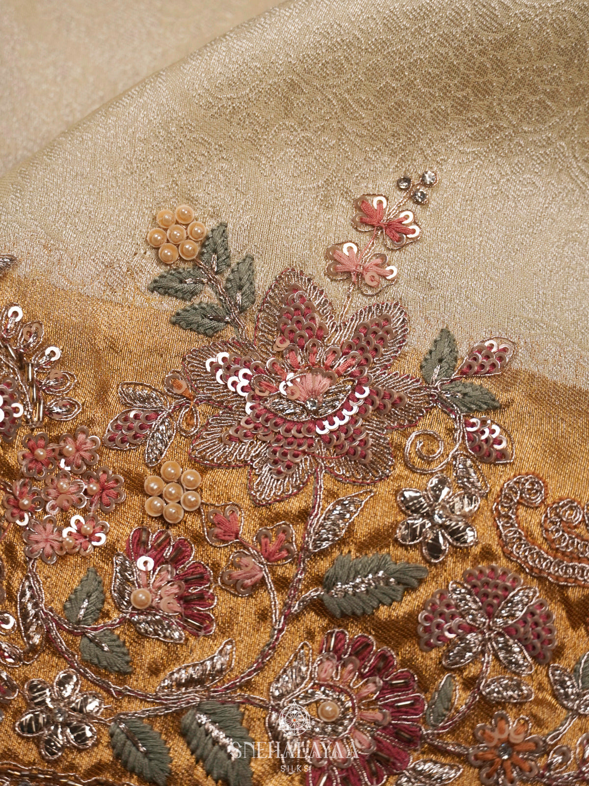 Beige Designer Saree