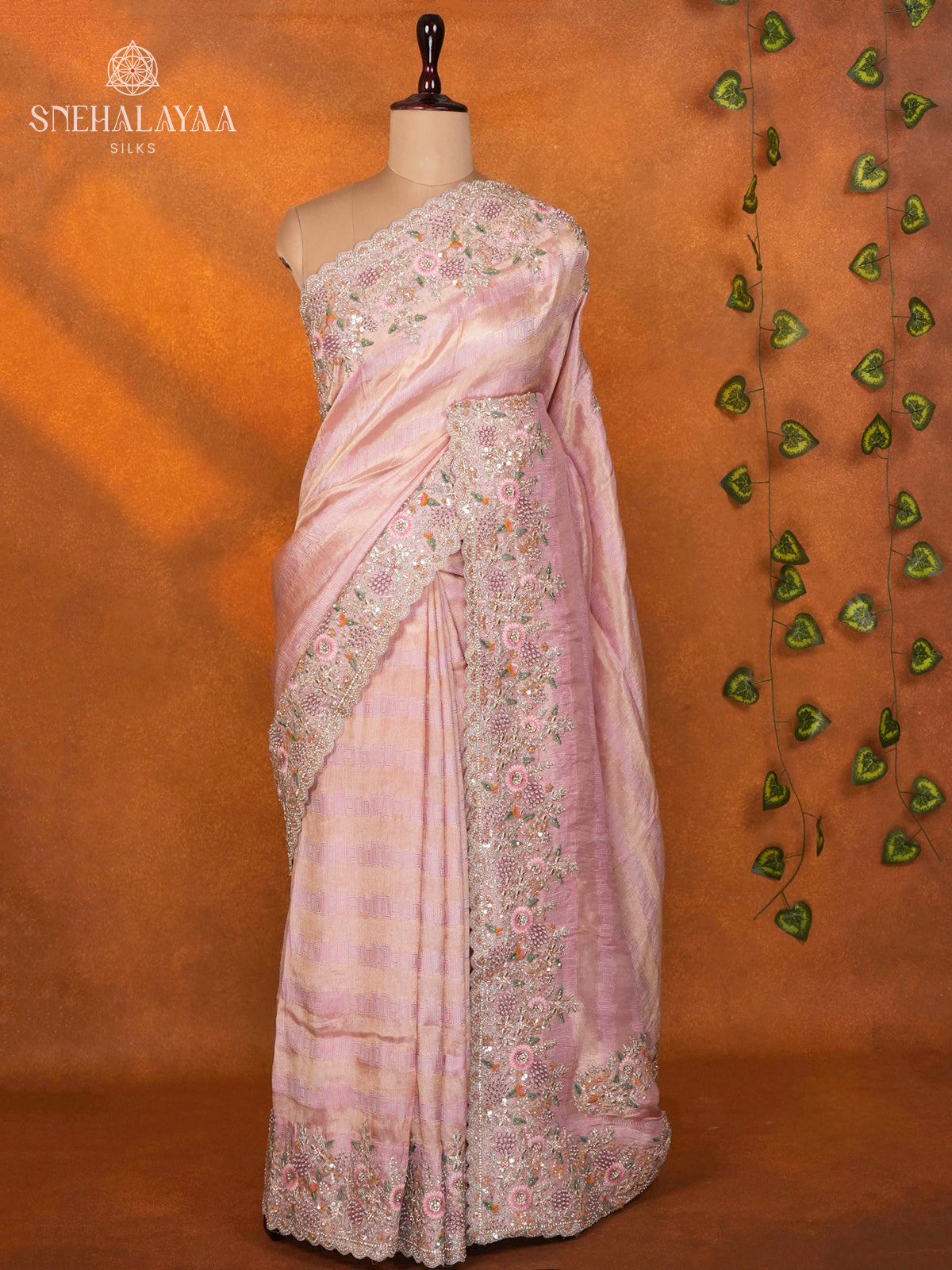 Pink Designer Saree