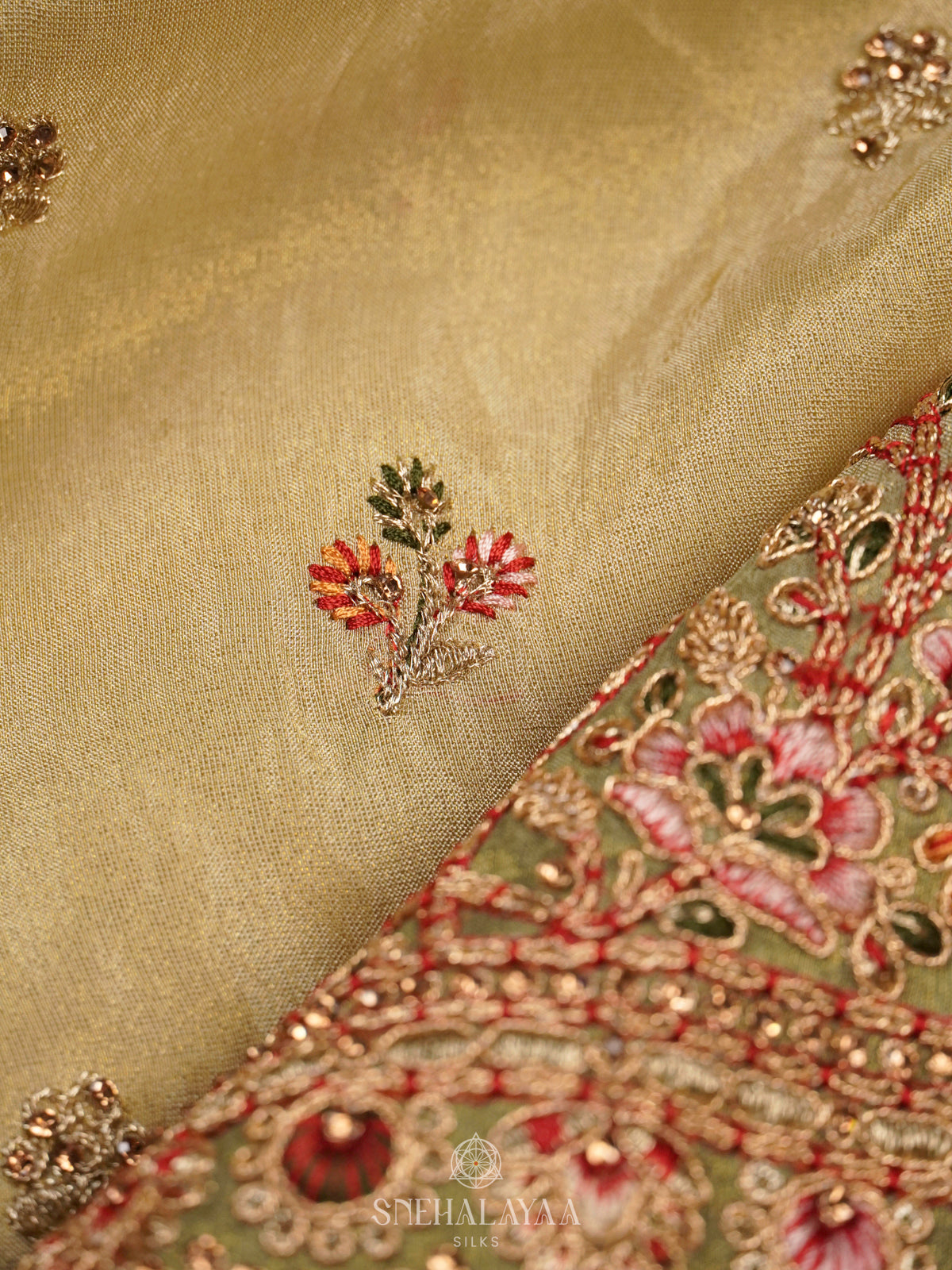 Pale Yellow Designer Saree