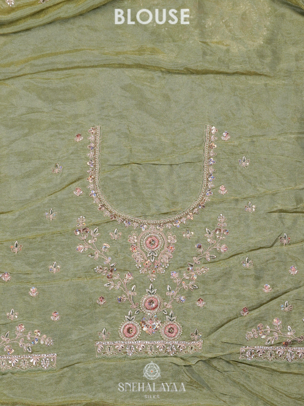 Mint Green Designer Saree