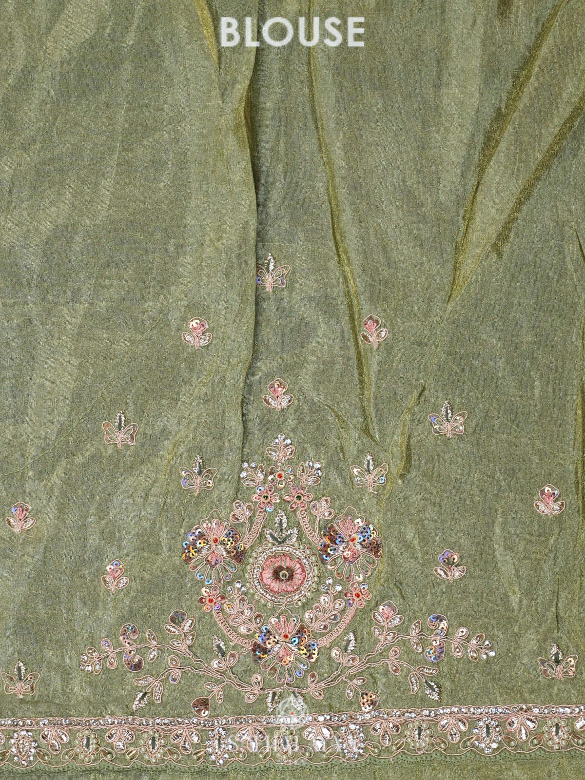 Mint Green Designer Saree