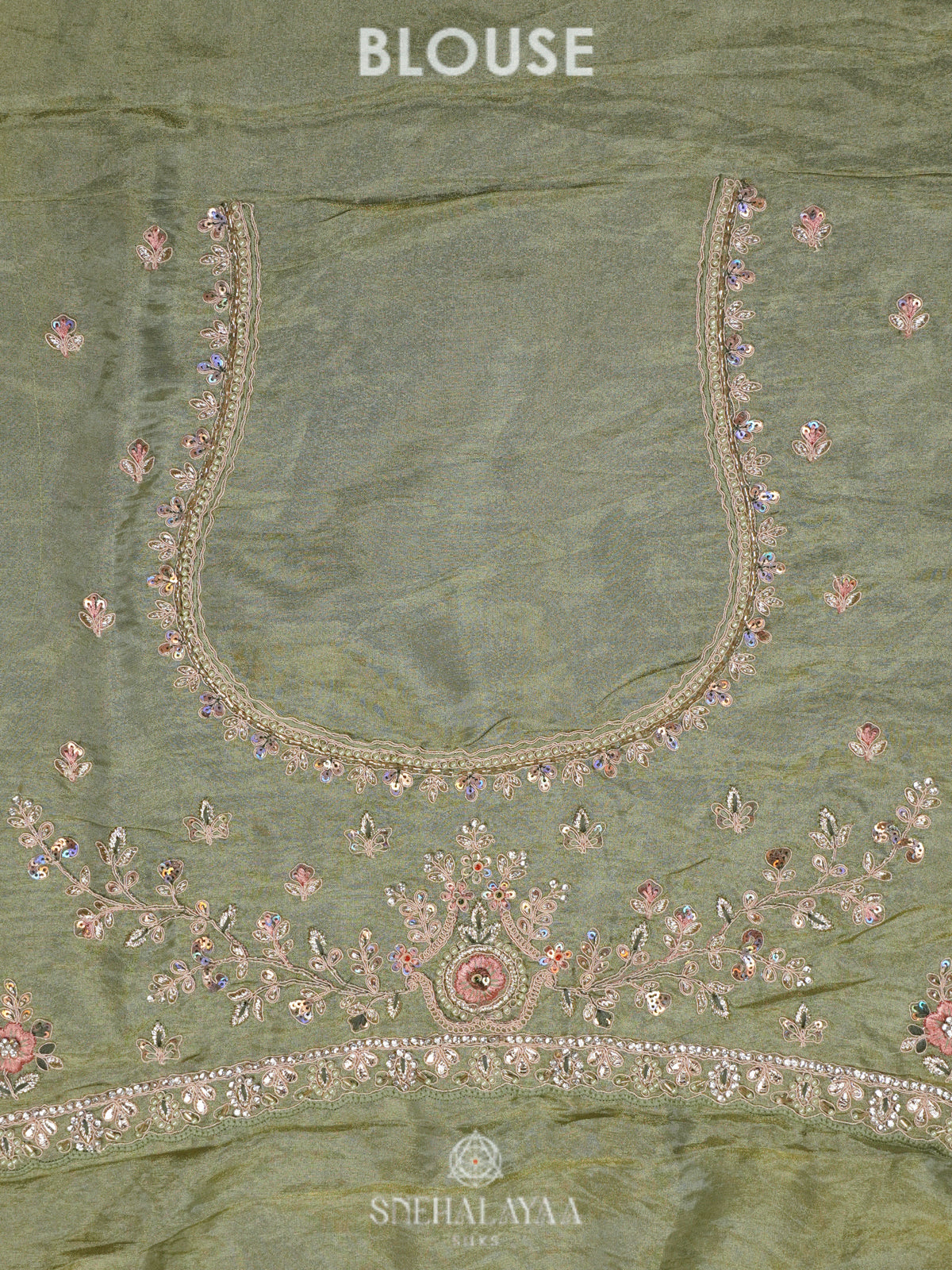 Mint Green Designer Saree
