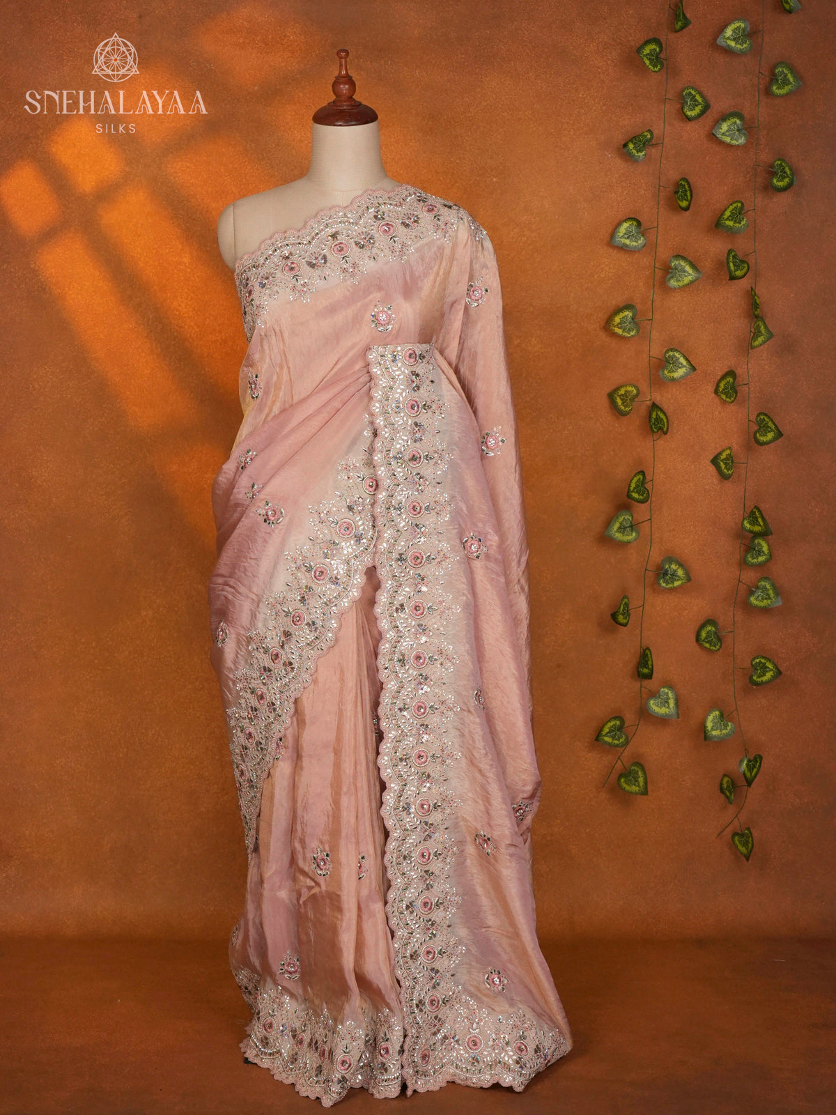Pink Designer Saree