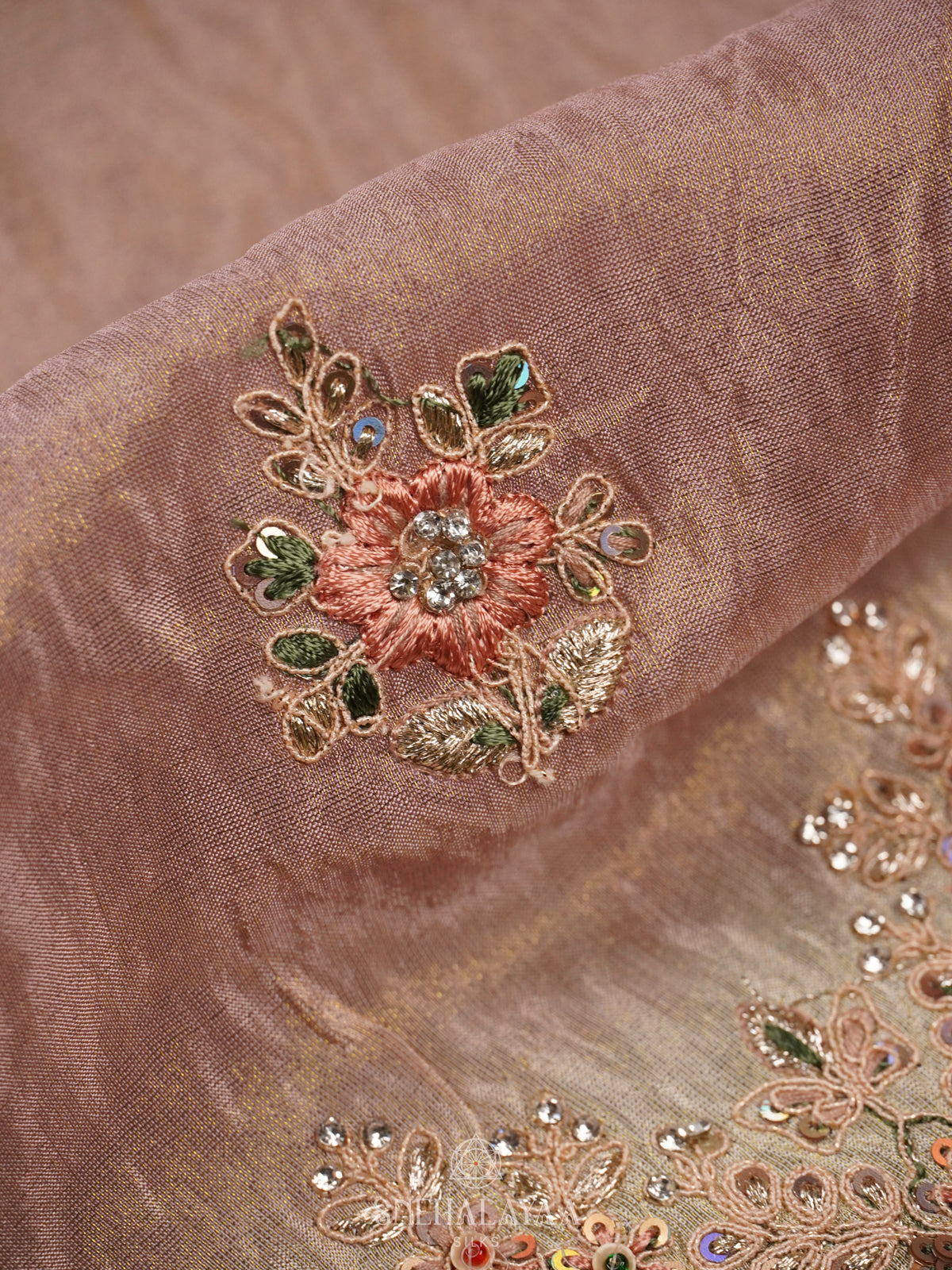 Pale Pink Designer Saree