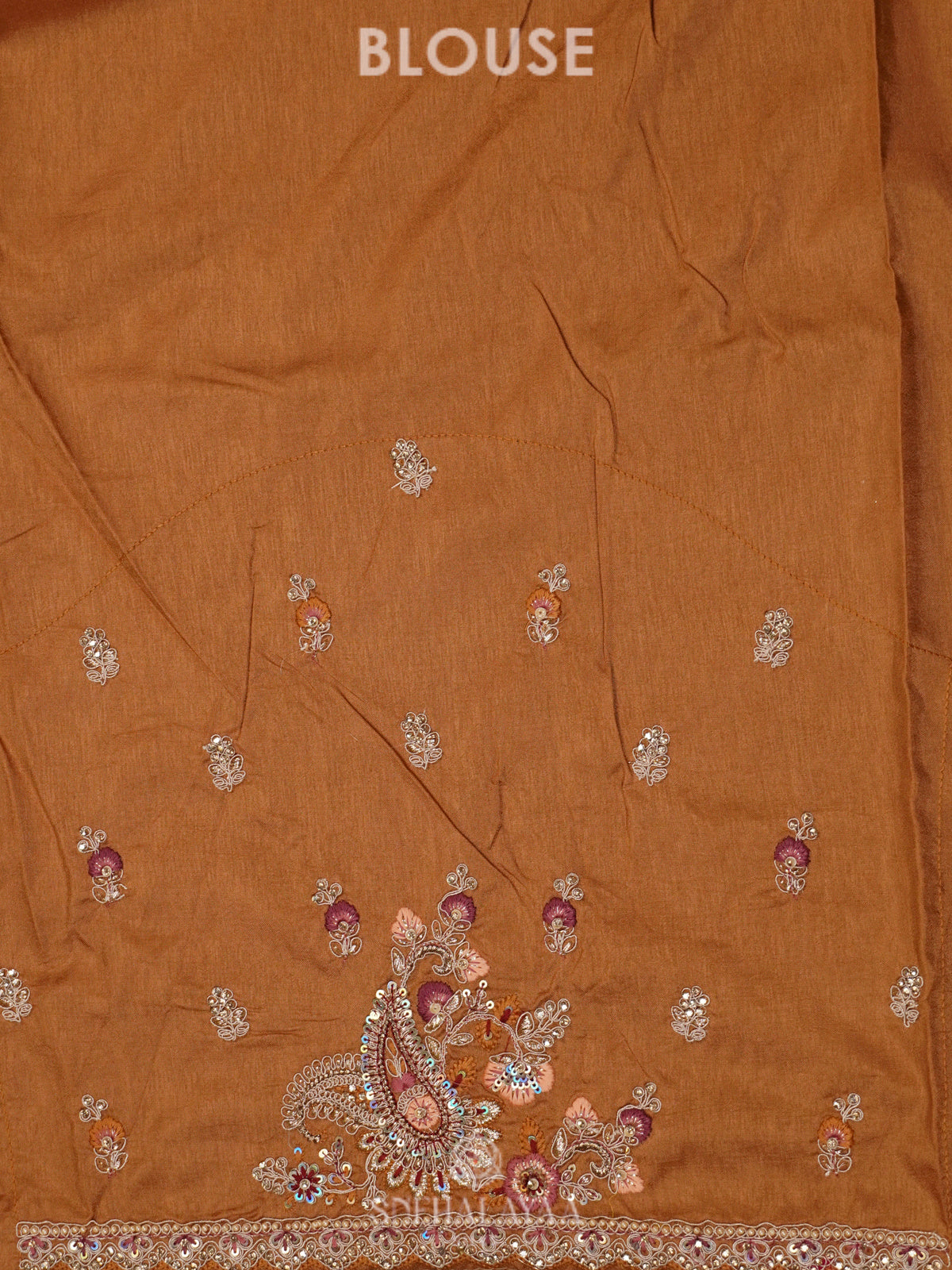 Beige Gold Designer Saree