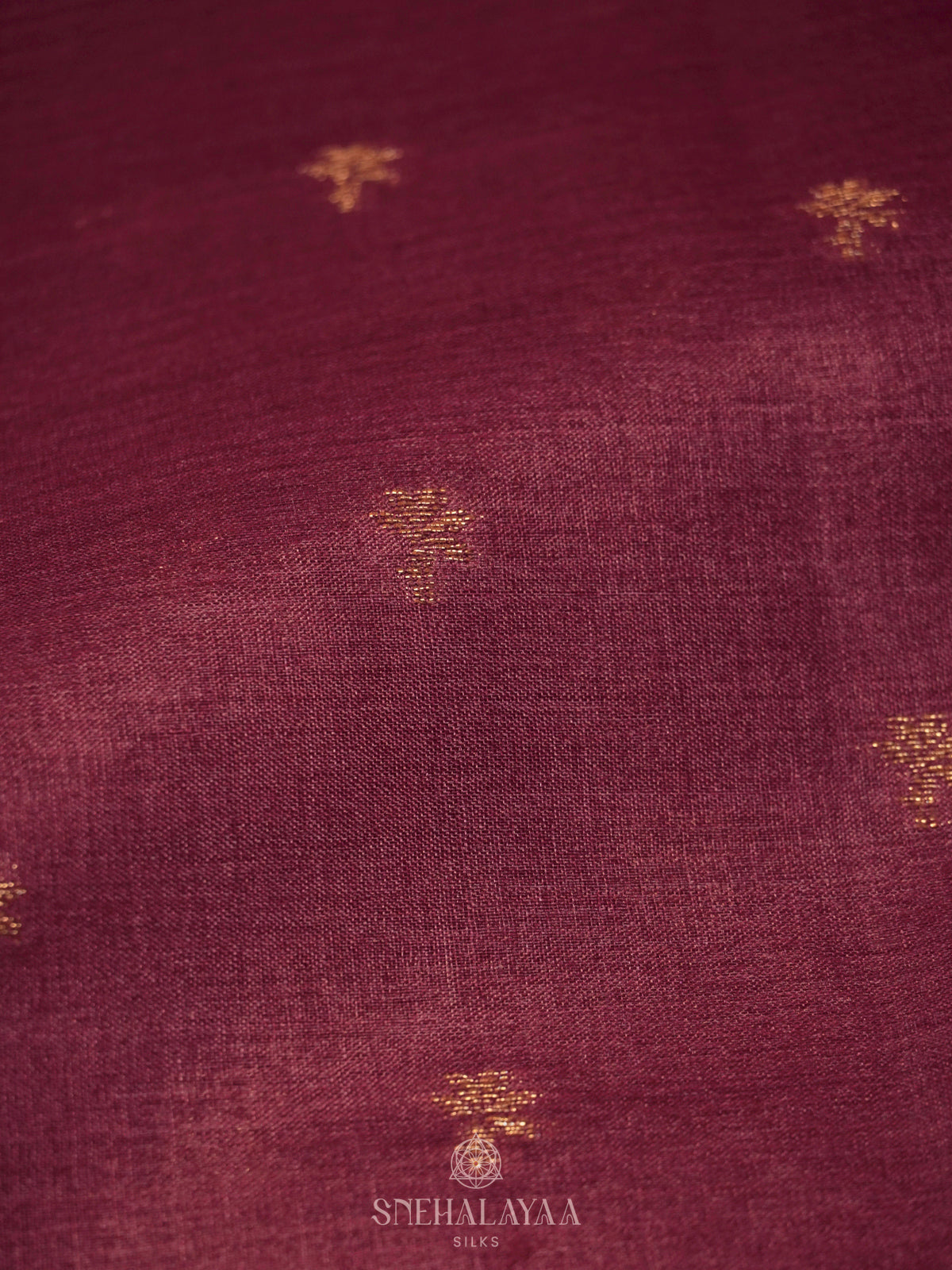 Wine Red Tussar Saree