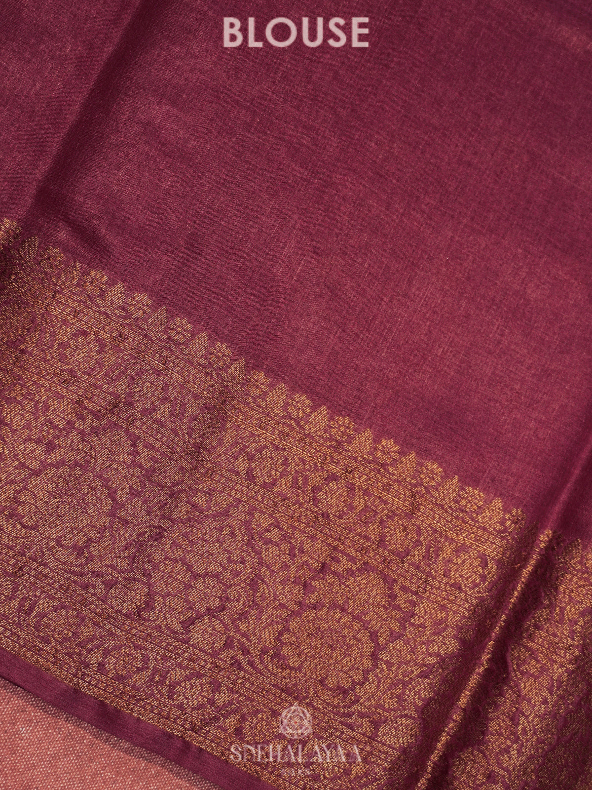 Wine Red Tussar Saree