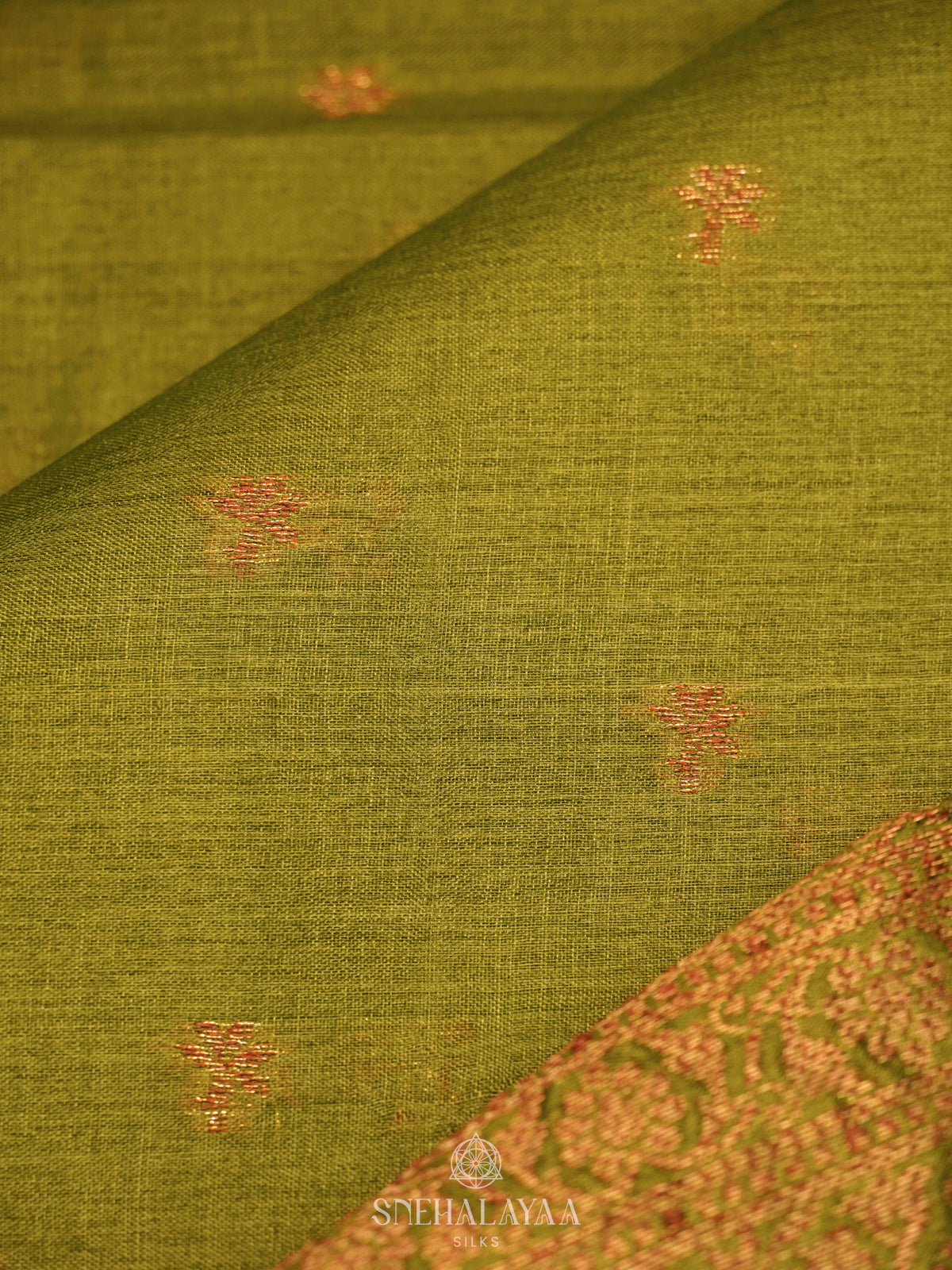 Green Tussar Saree