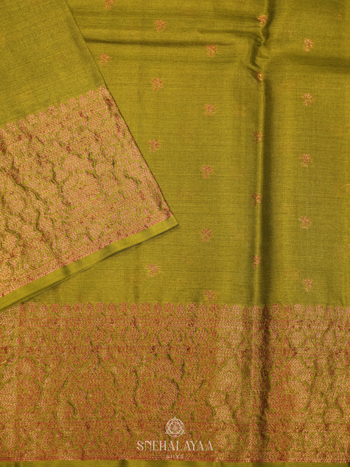Green Tussar Saree