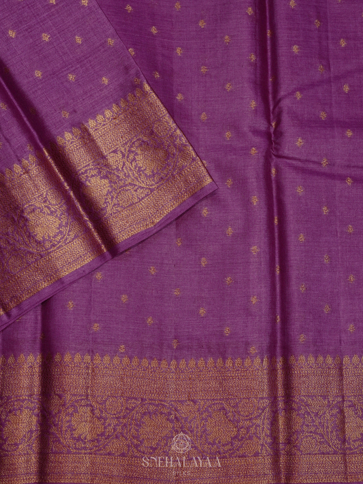 Purple Tussar Saree