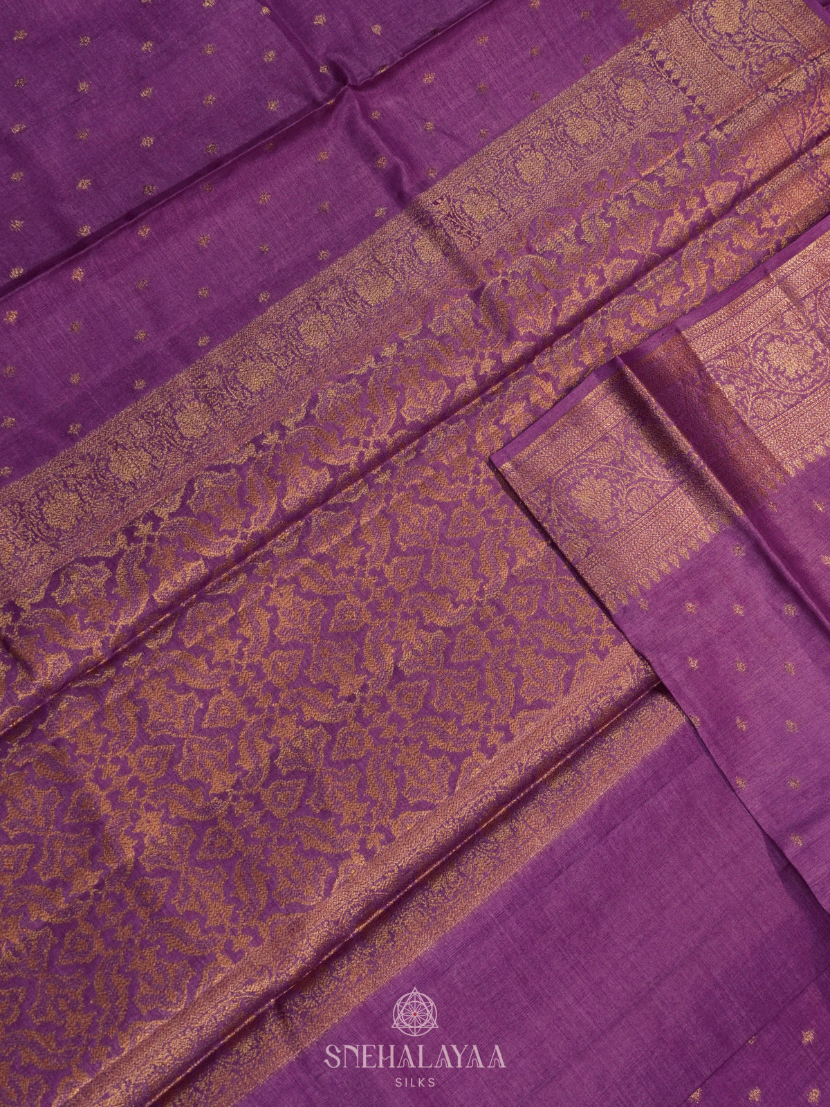Purple Tussar Saree