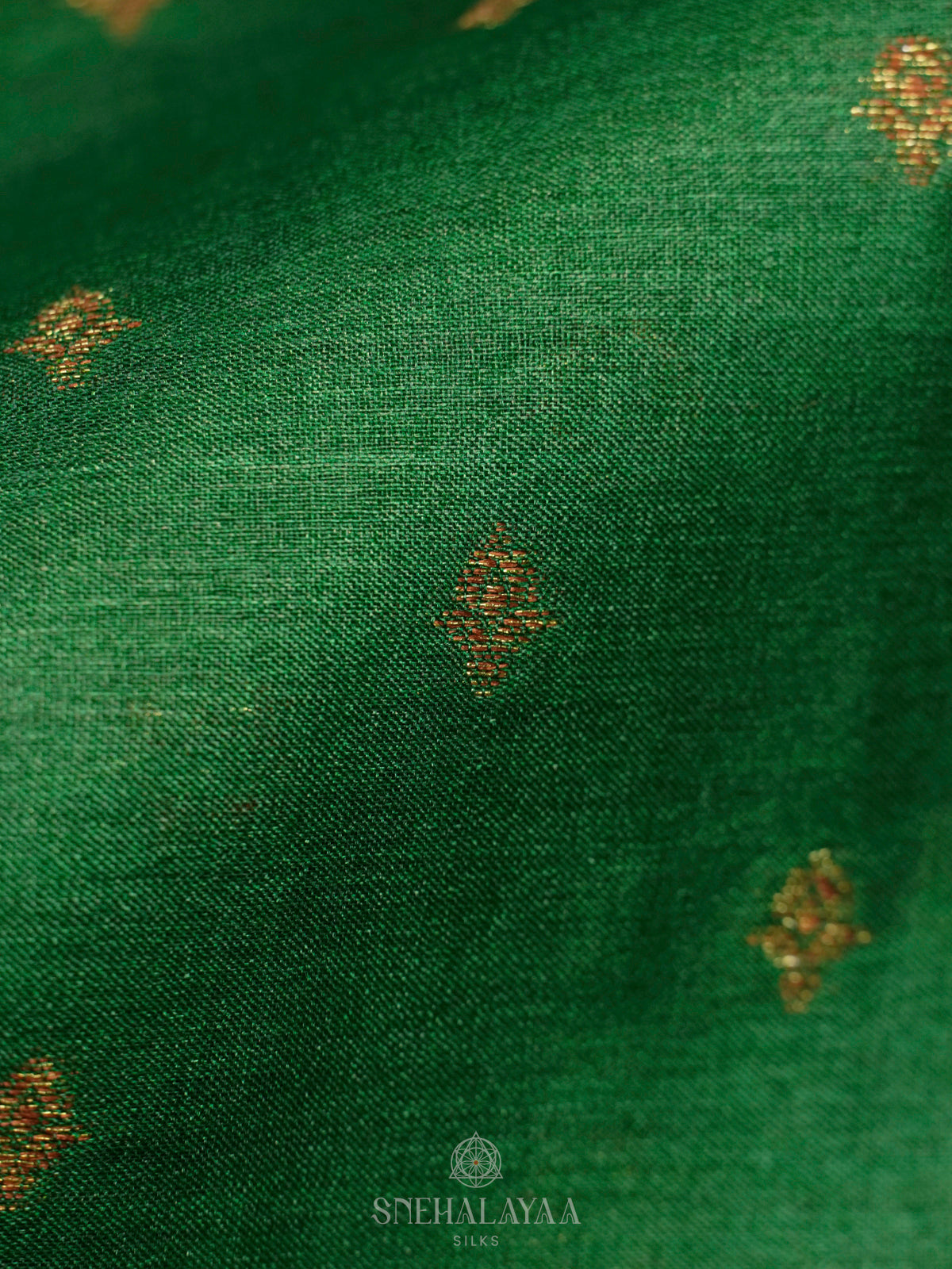 Forest Green Tussar Saree