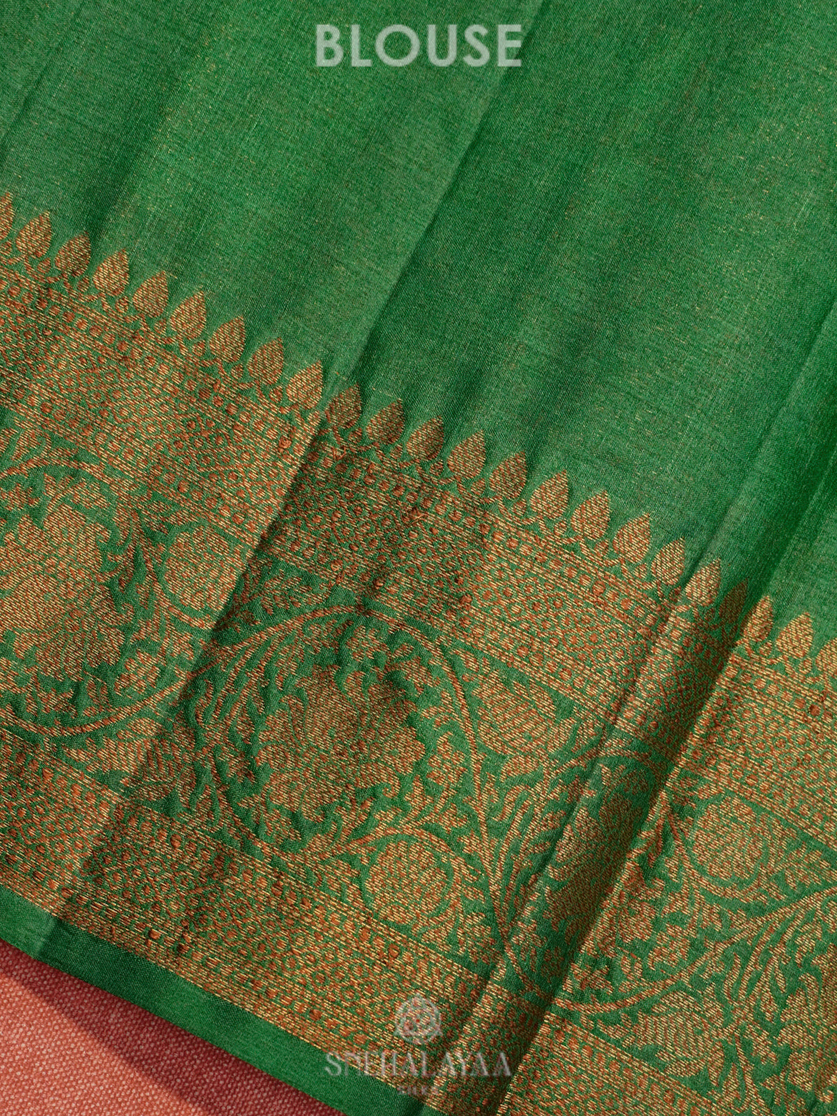 Forest Green Tussar Saree