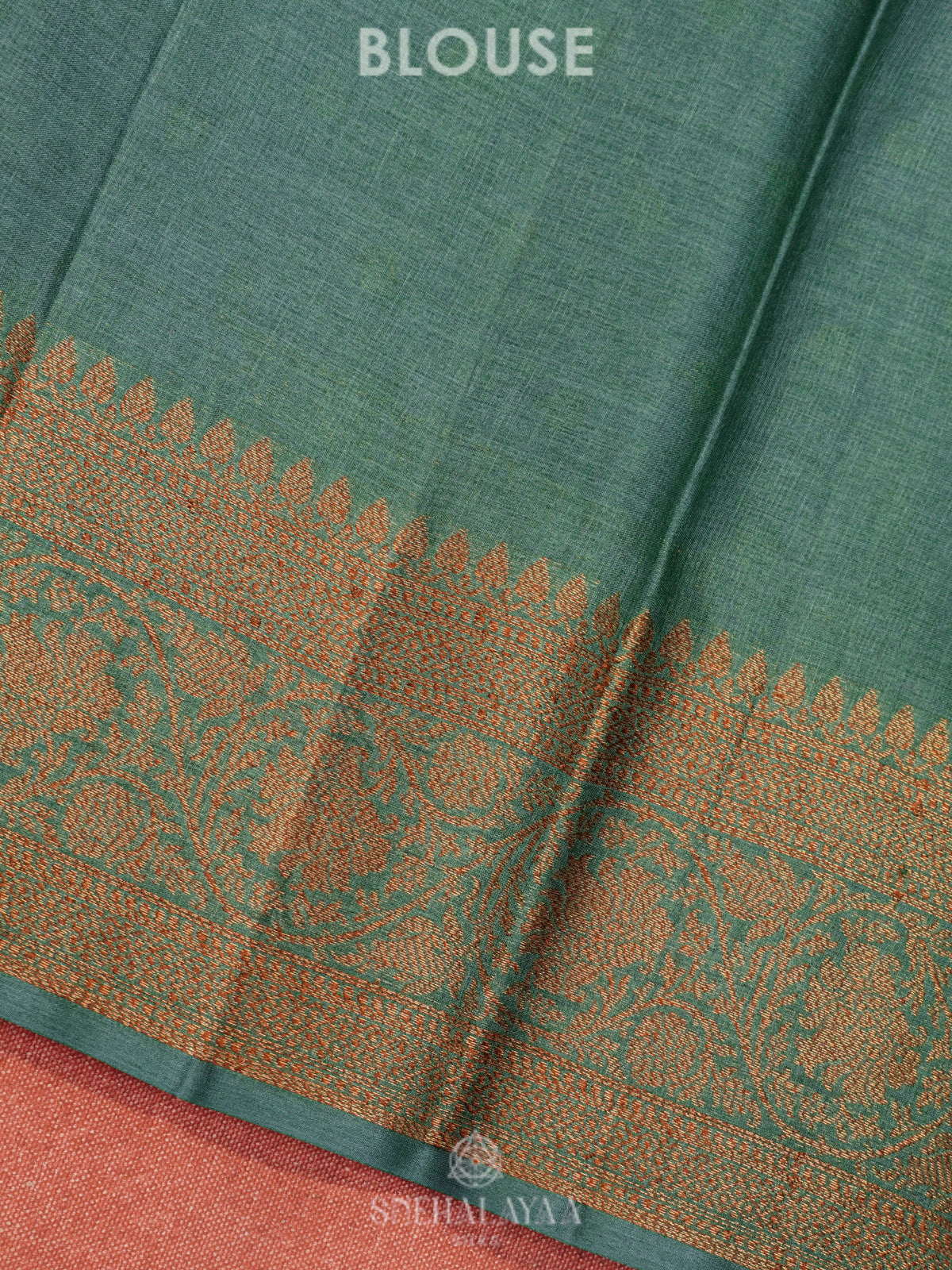 Blue Tussar Saree