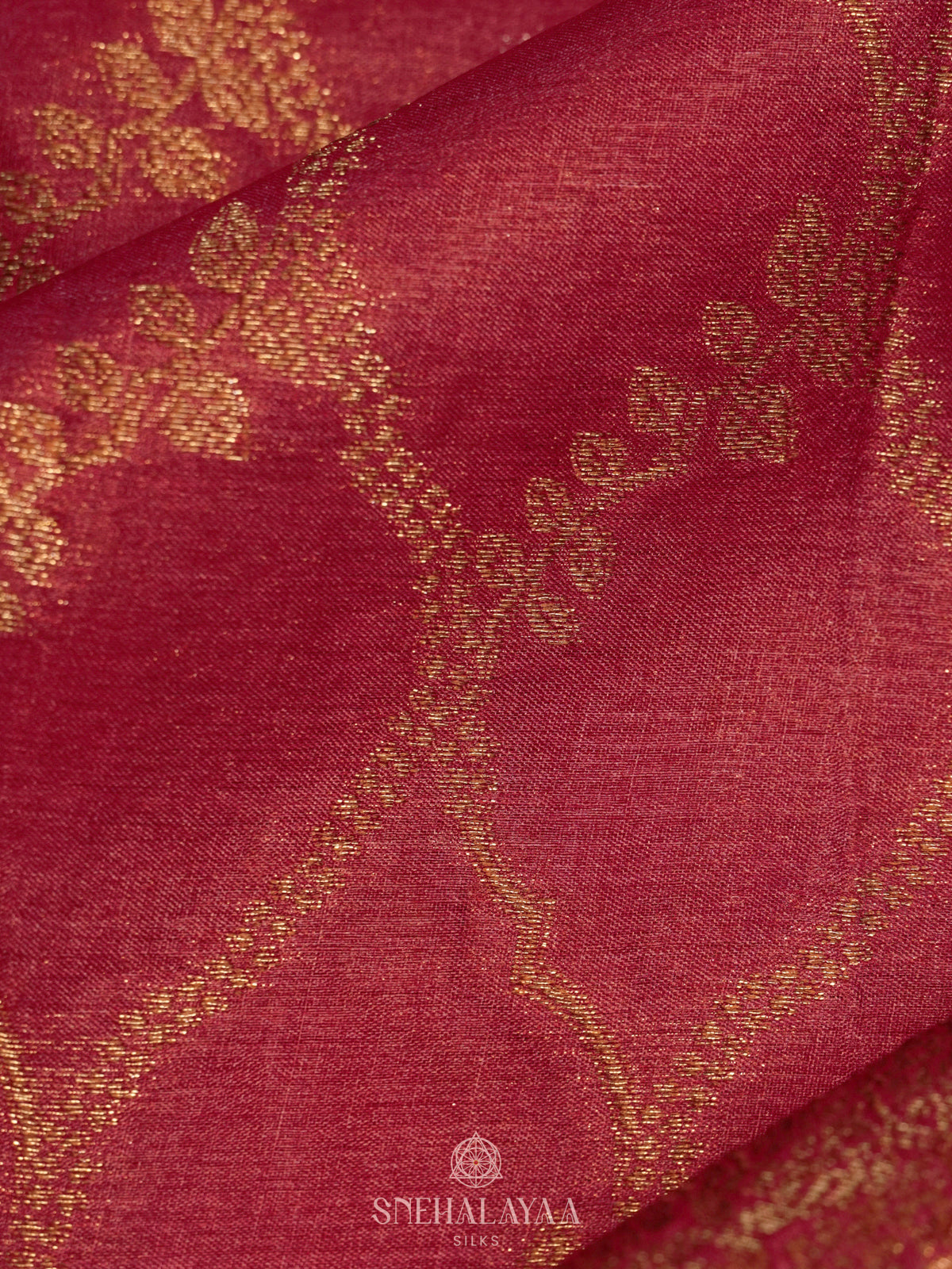Maroon Tussar Saree