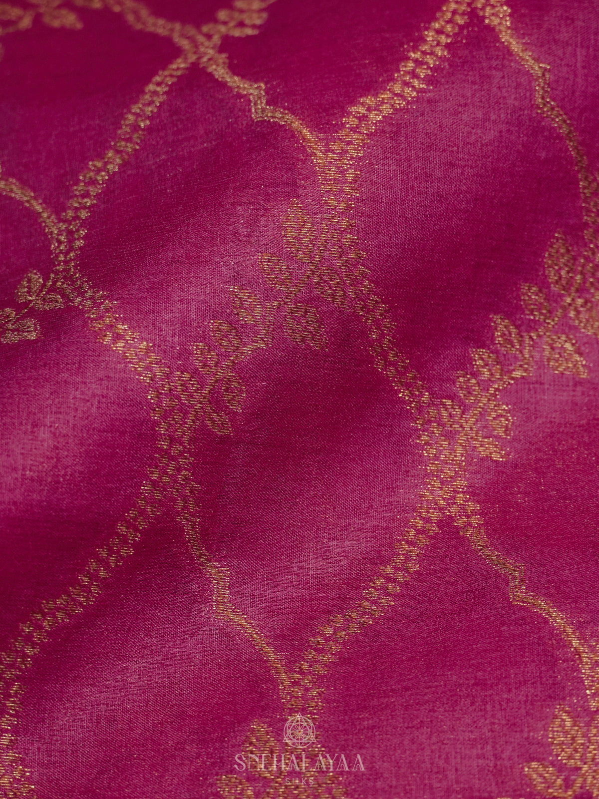 Magenta Pink Tussar Saree