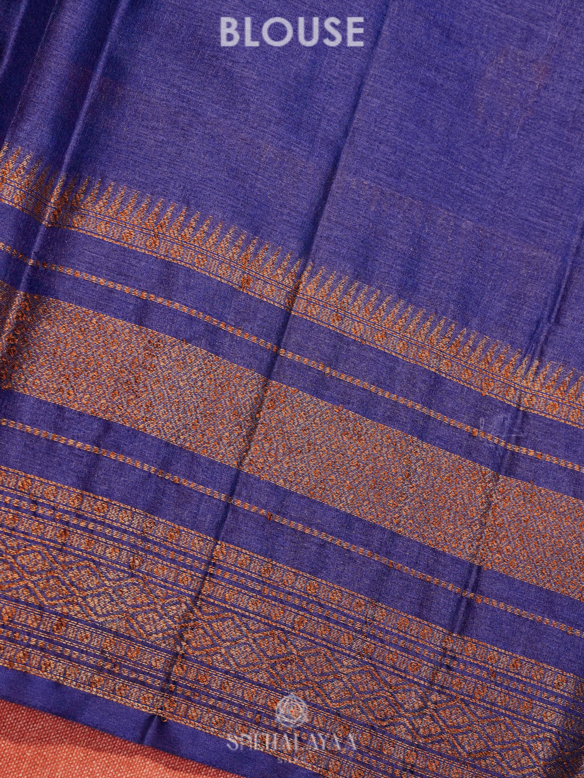 Navy Blue Tussar Saree