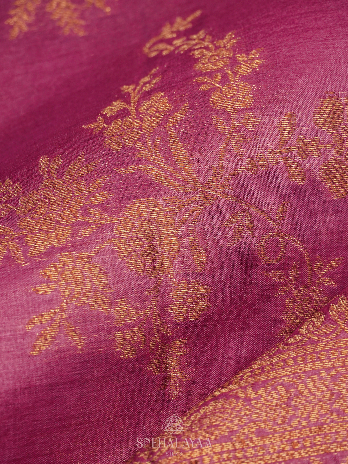 Pink Tussar Saree