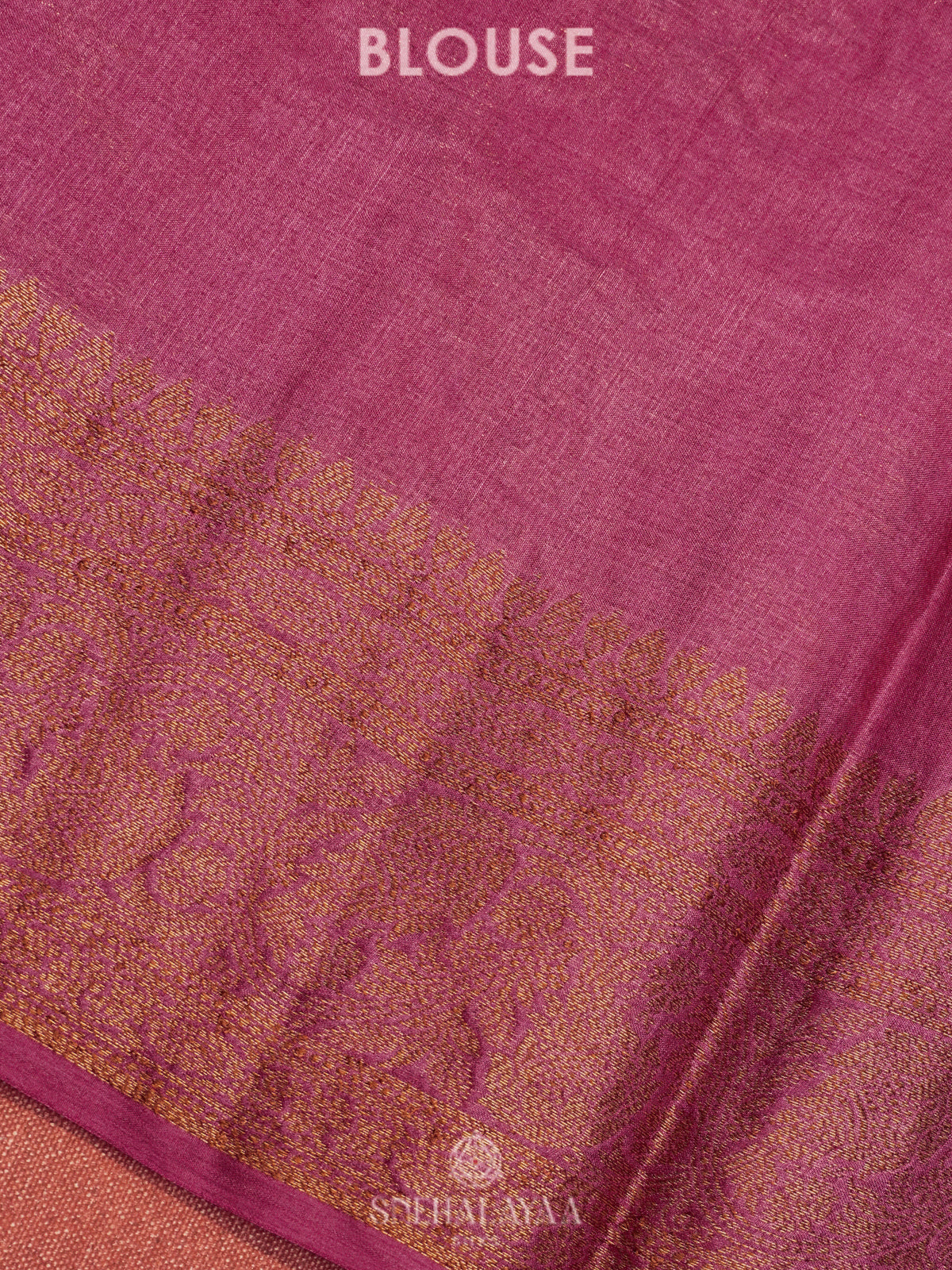 Pink Tussar Saree