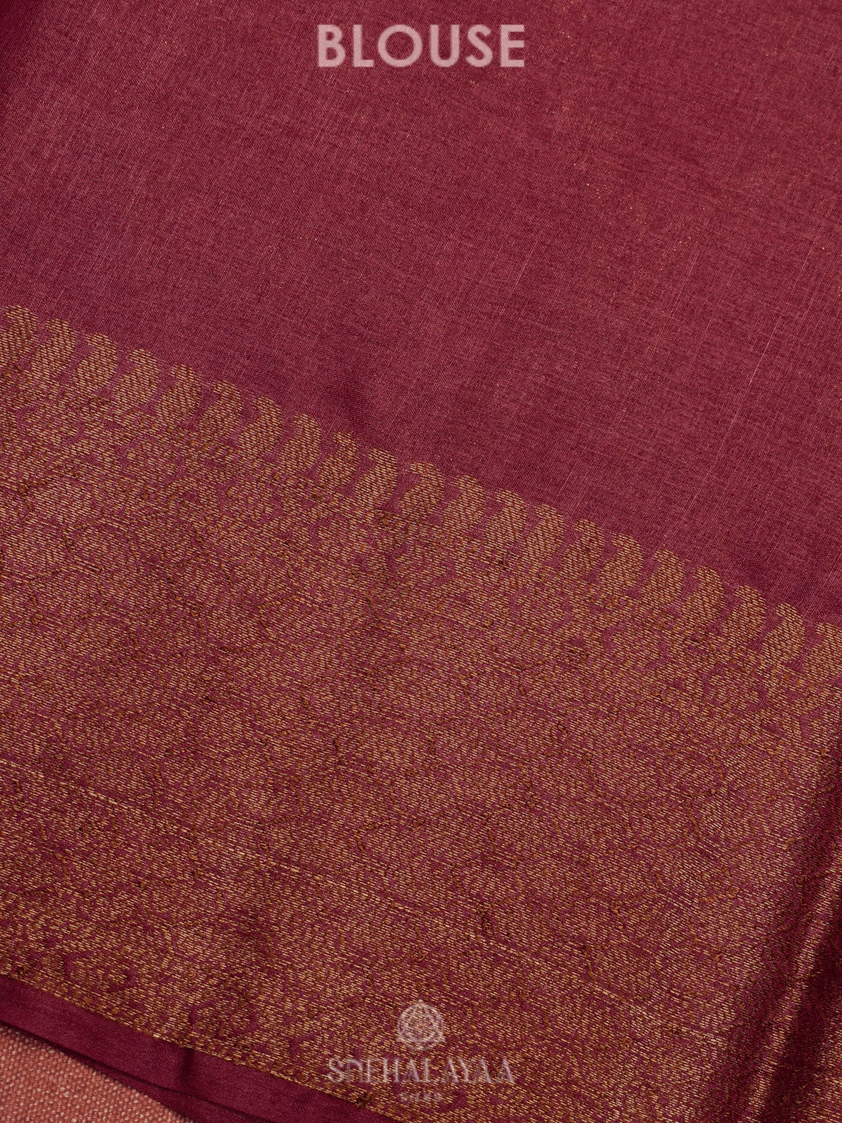 Wine Red Tussar Saree