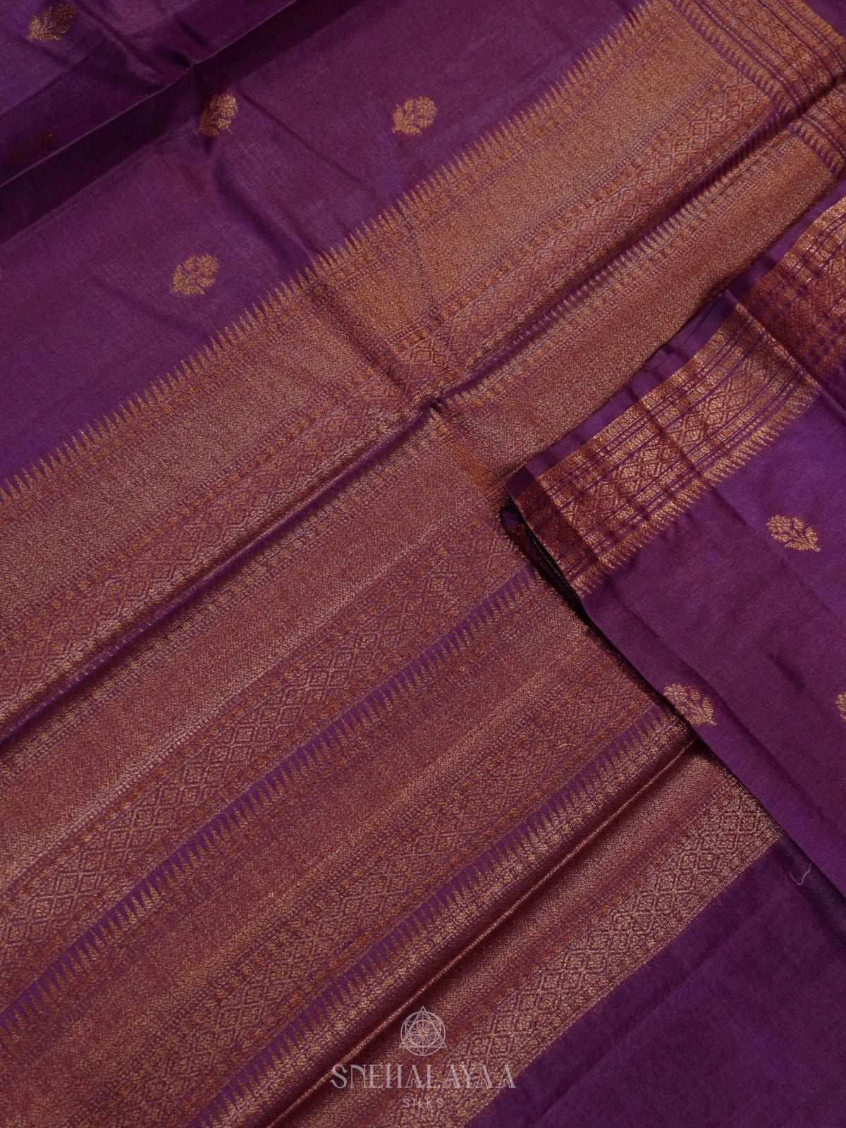 Purple Tussar Saree