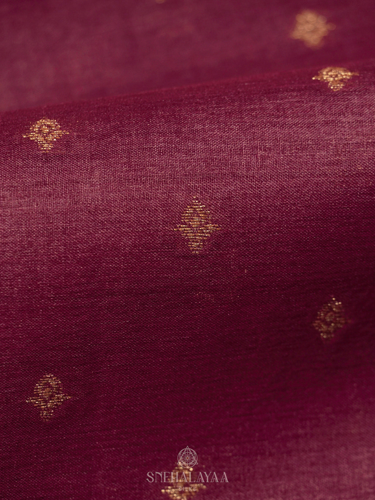 Magenta Tussar Saree