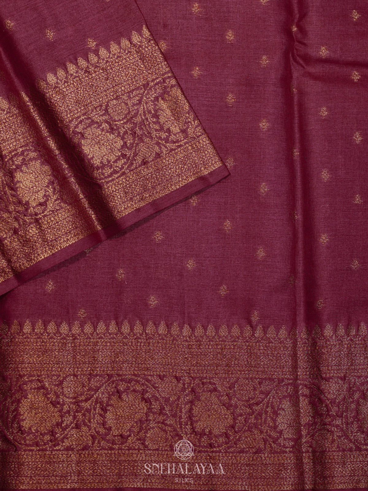 Magenta Tussar Saree