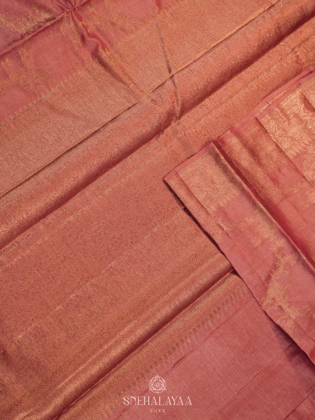 Pink Tussar Saree