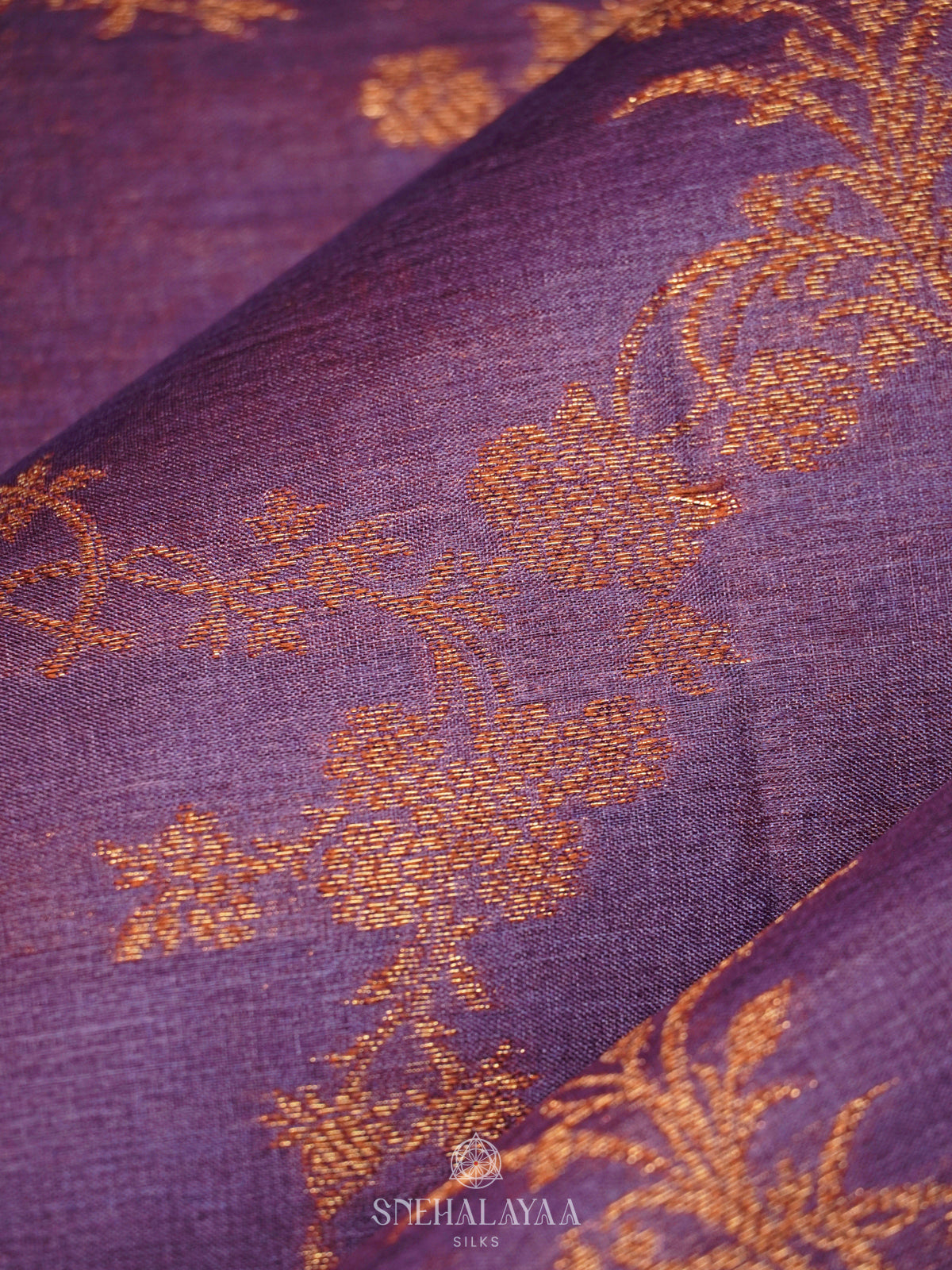 Plum Tussar Saree