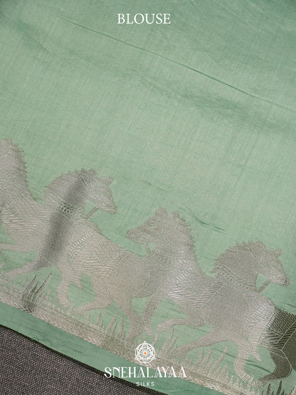 Pale Green Chiniya Silk Saree