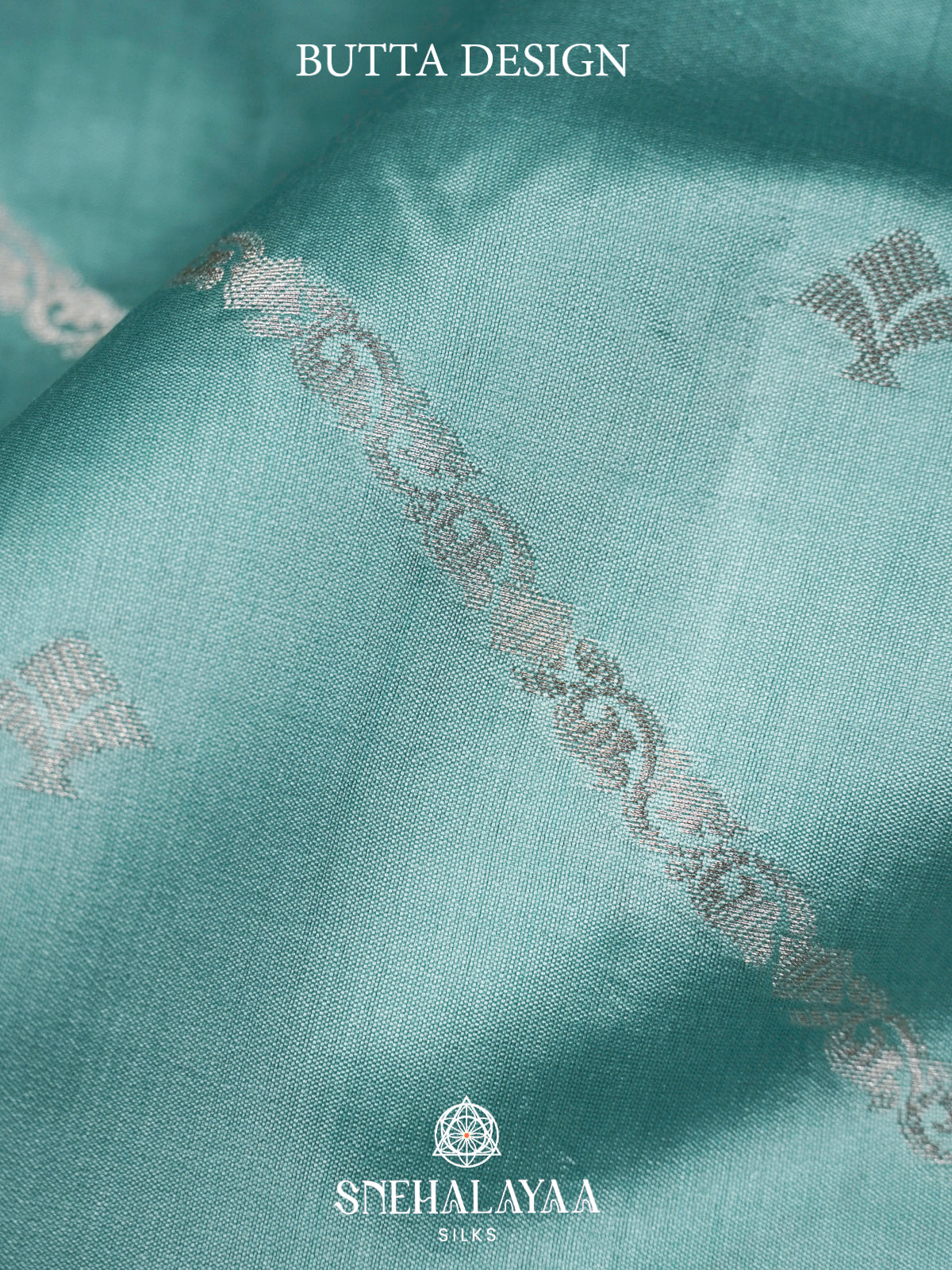 Mint Blue Chiniya Silk Saree