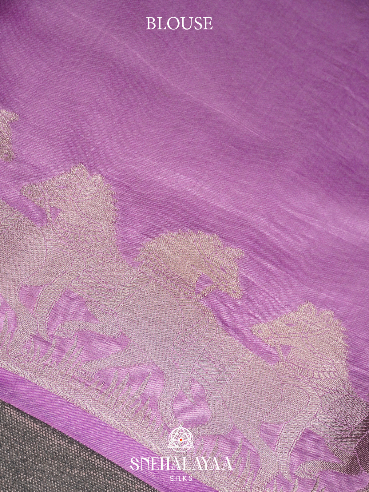 Lilac Chiniya Silk Saree