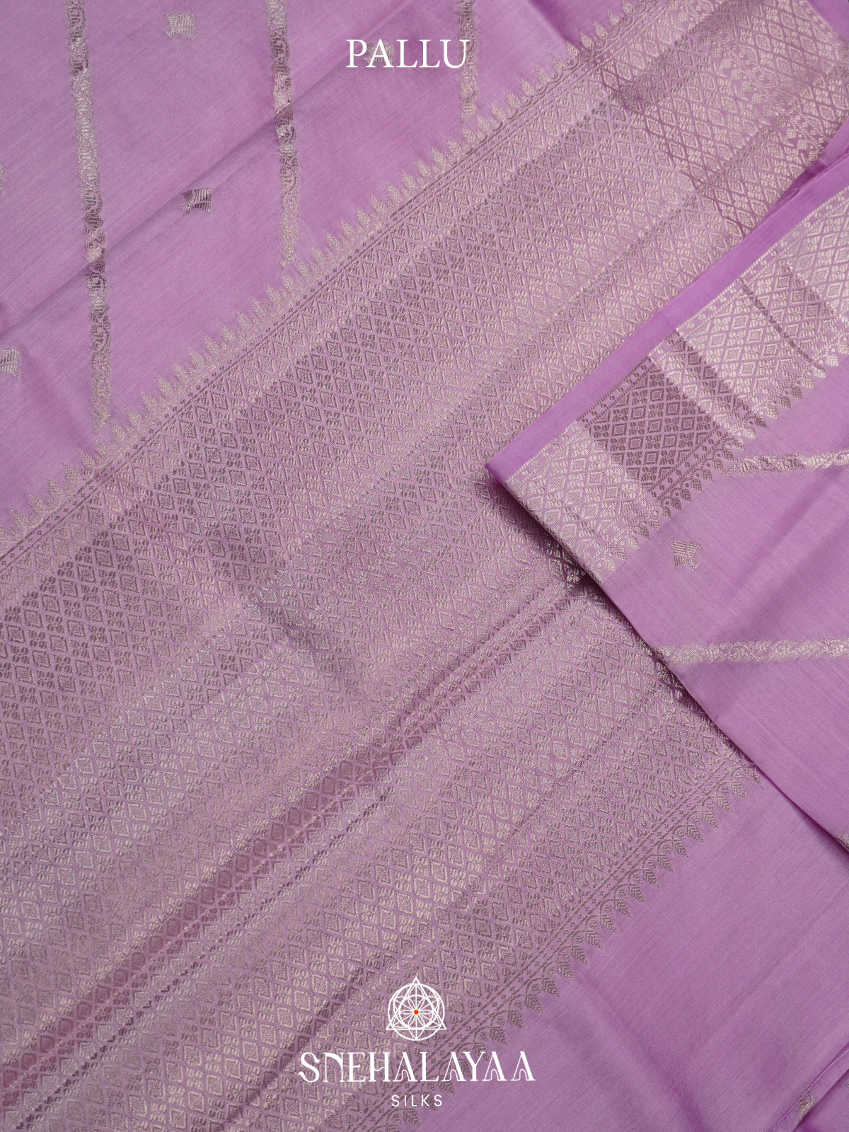 Lilac Chiniya Silk Saree