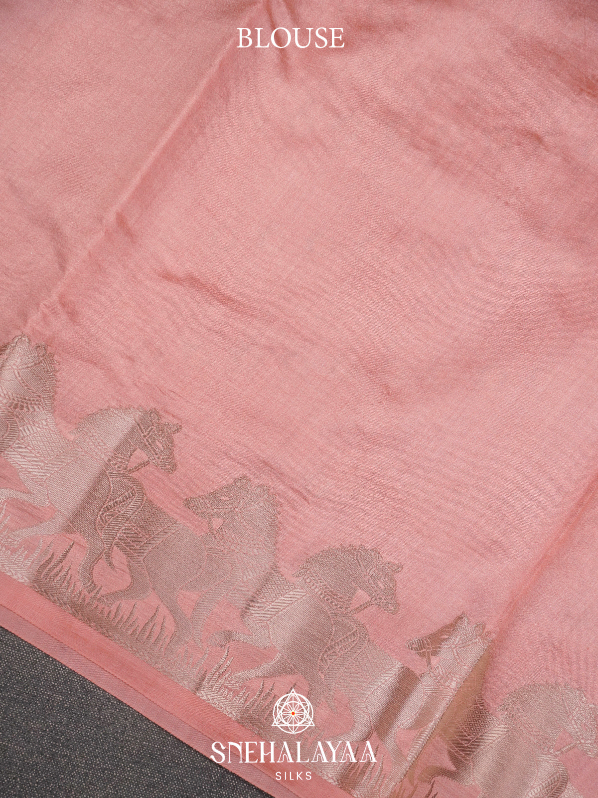 Peach Chiniya Silk Saree