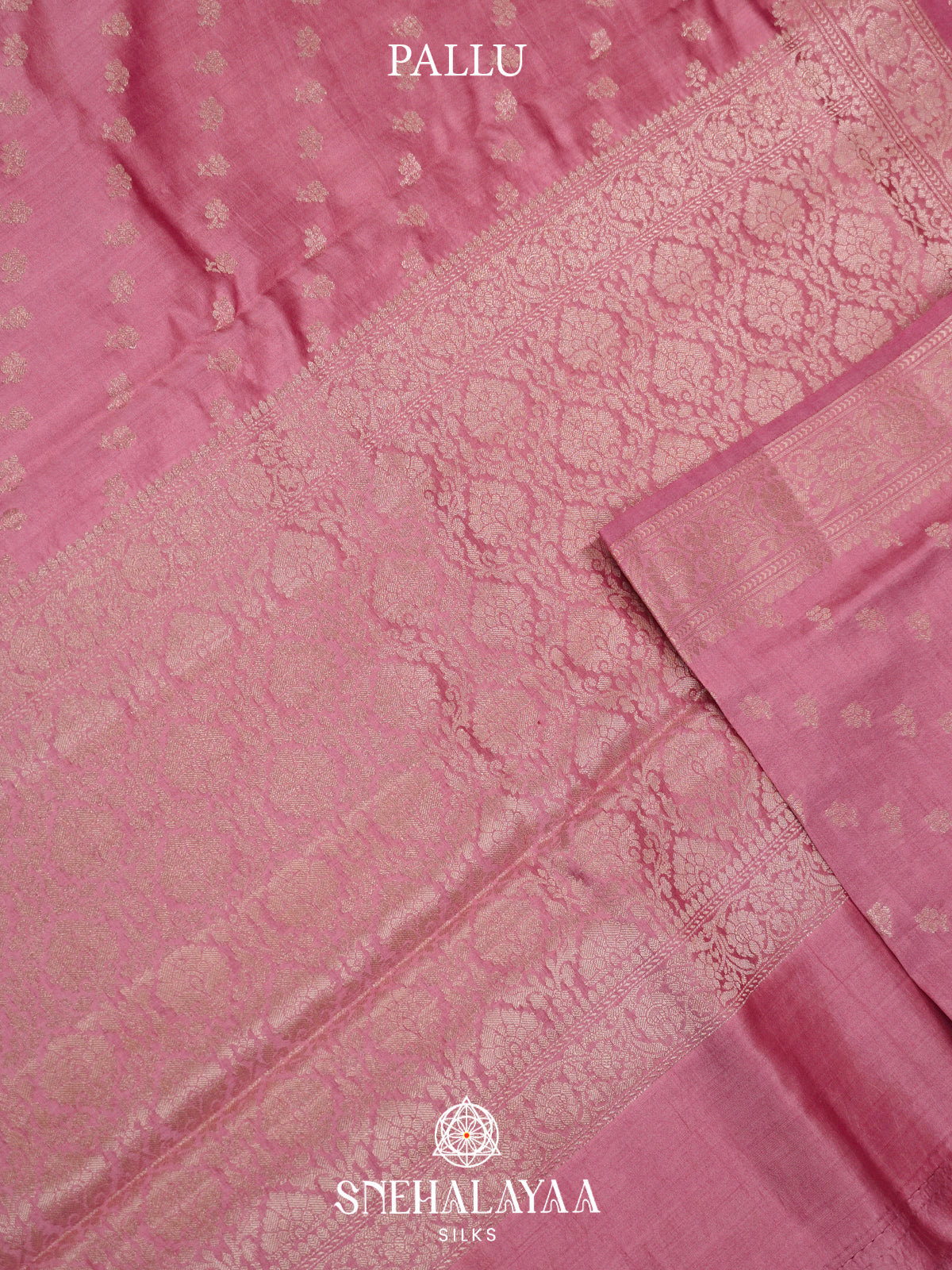 Pink Chiniya Silk Saree