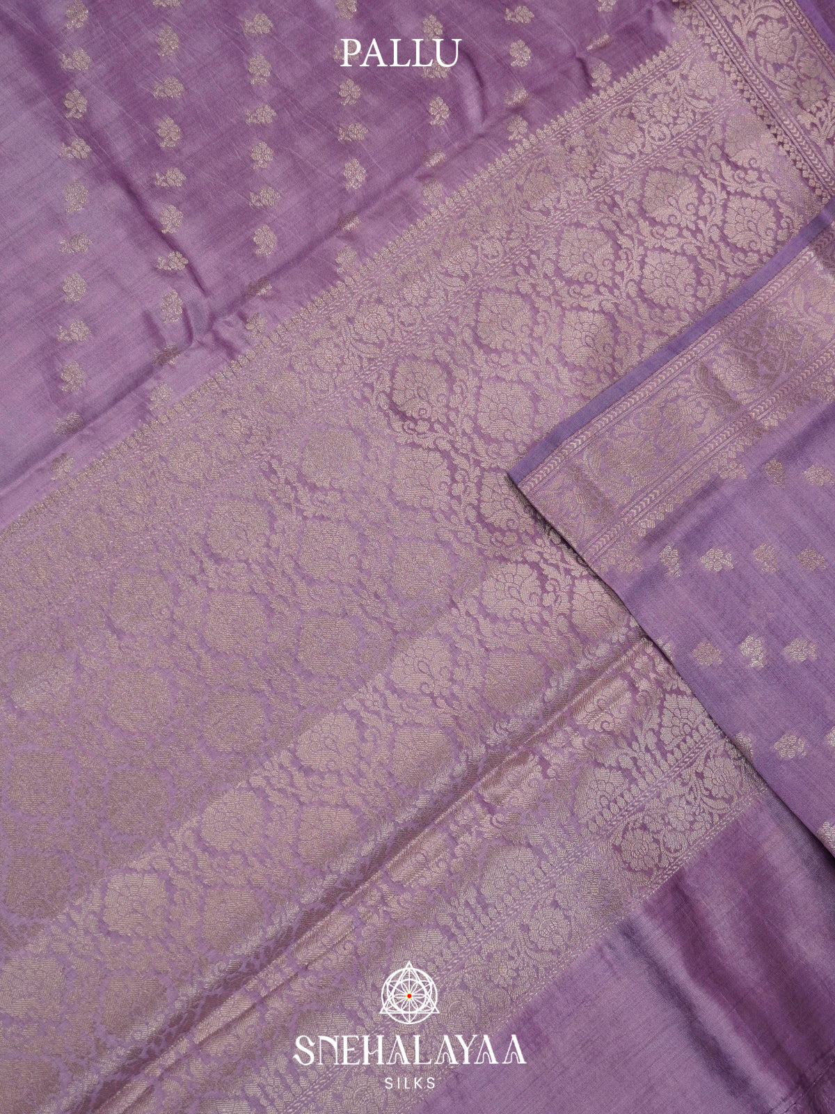 Lilac Chiniya Silk Saree
