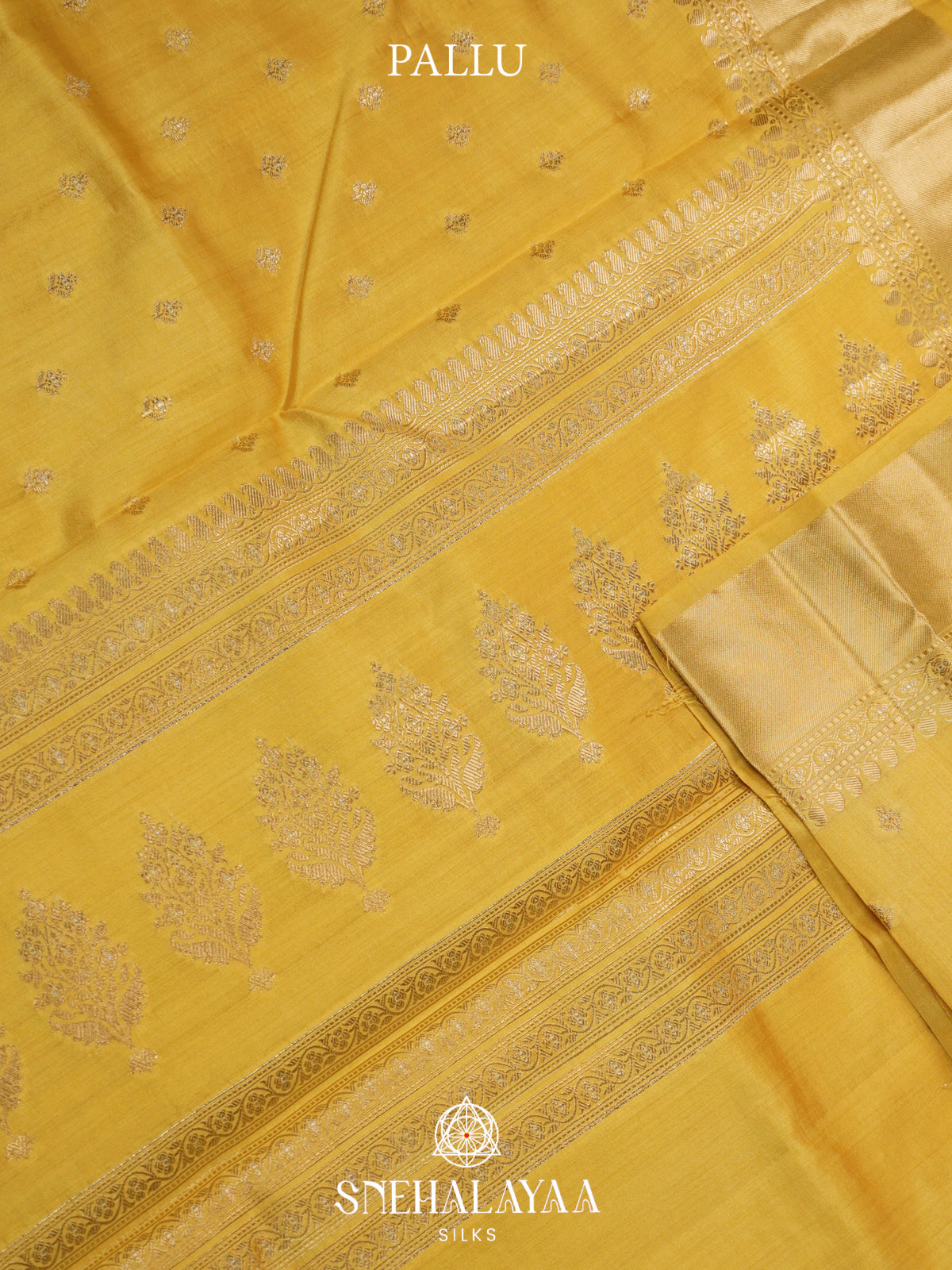 Yellow Chiniya Silk Saree