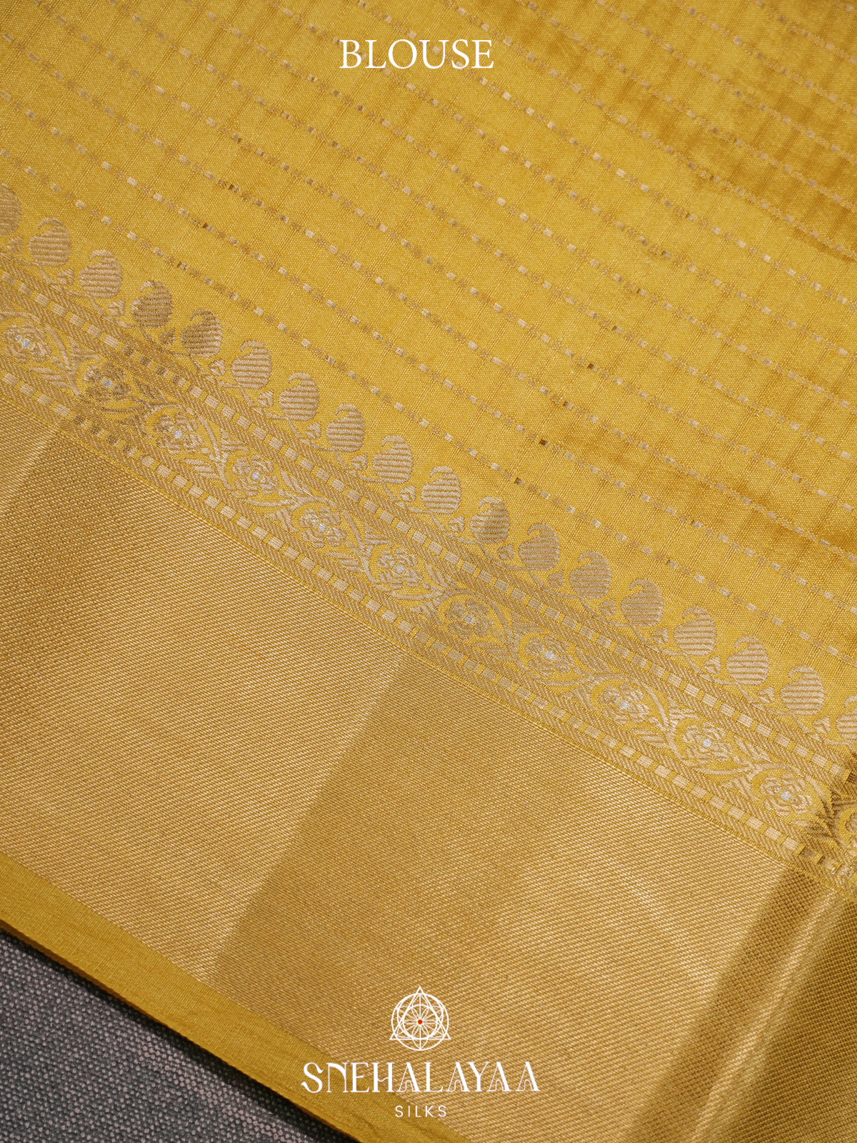 Yellow Chiniya Silk Saree