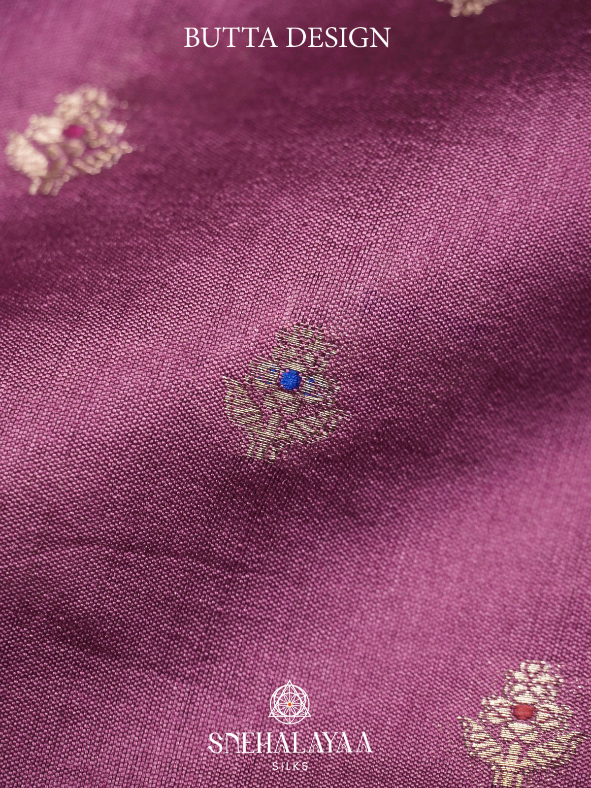 Magenta Chiniya Silk Saree