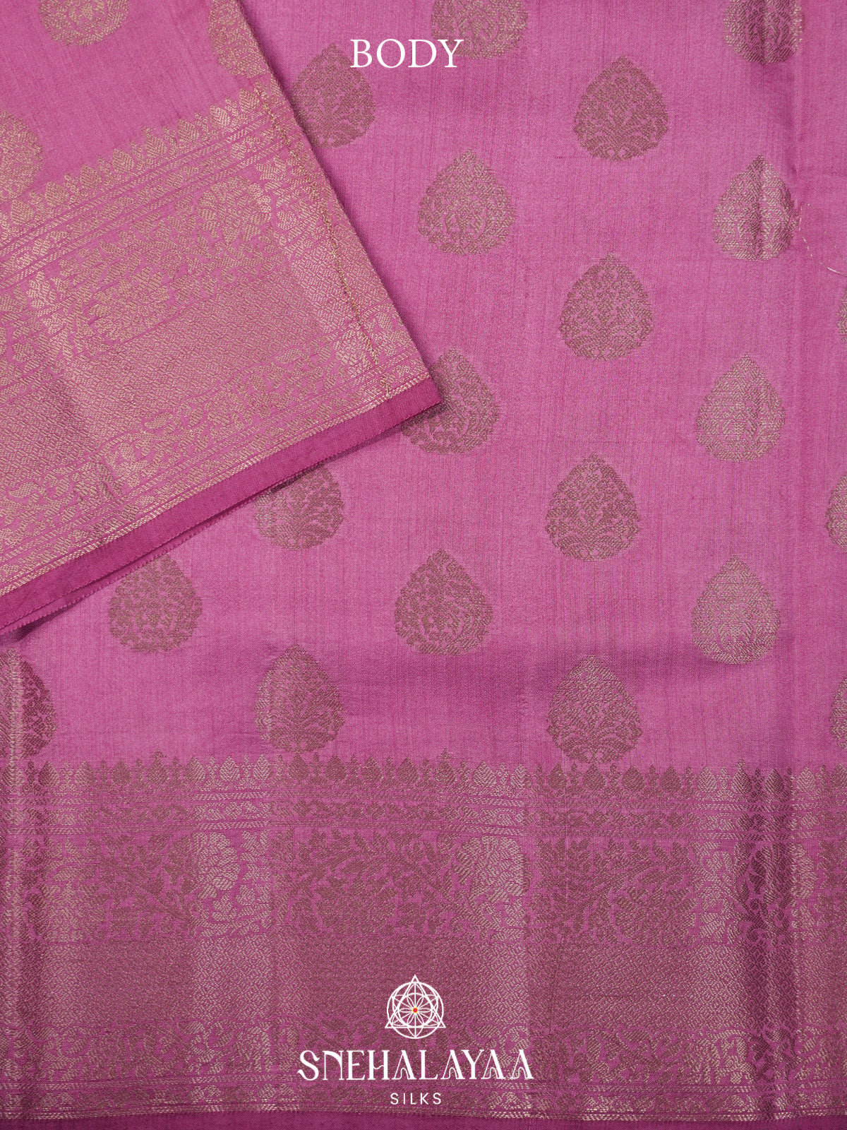 Pink Chiniya Silk Saree