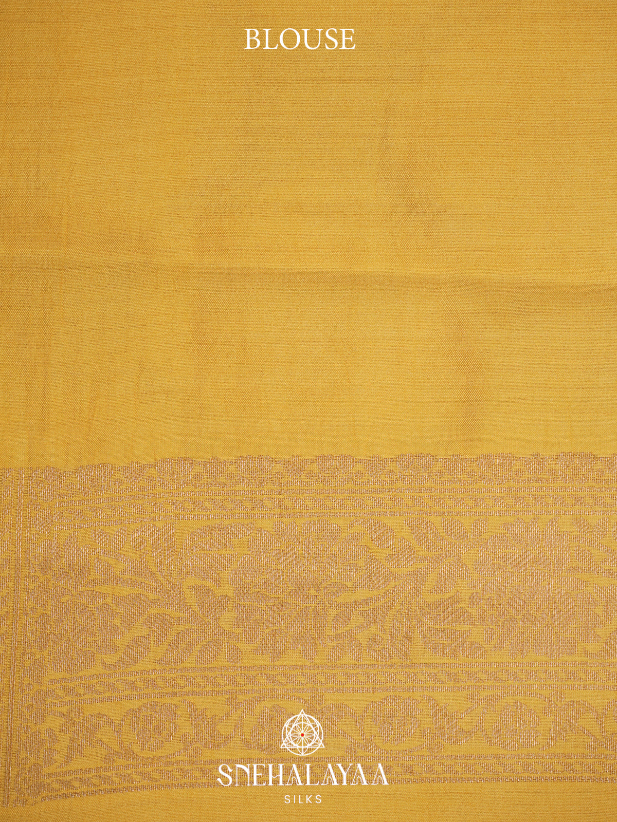 Yellow Chiniya Silk Saree
