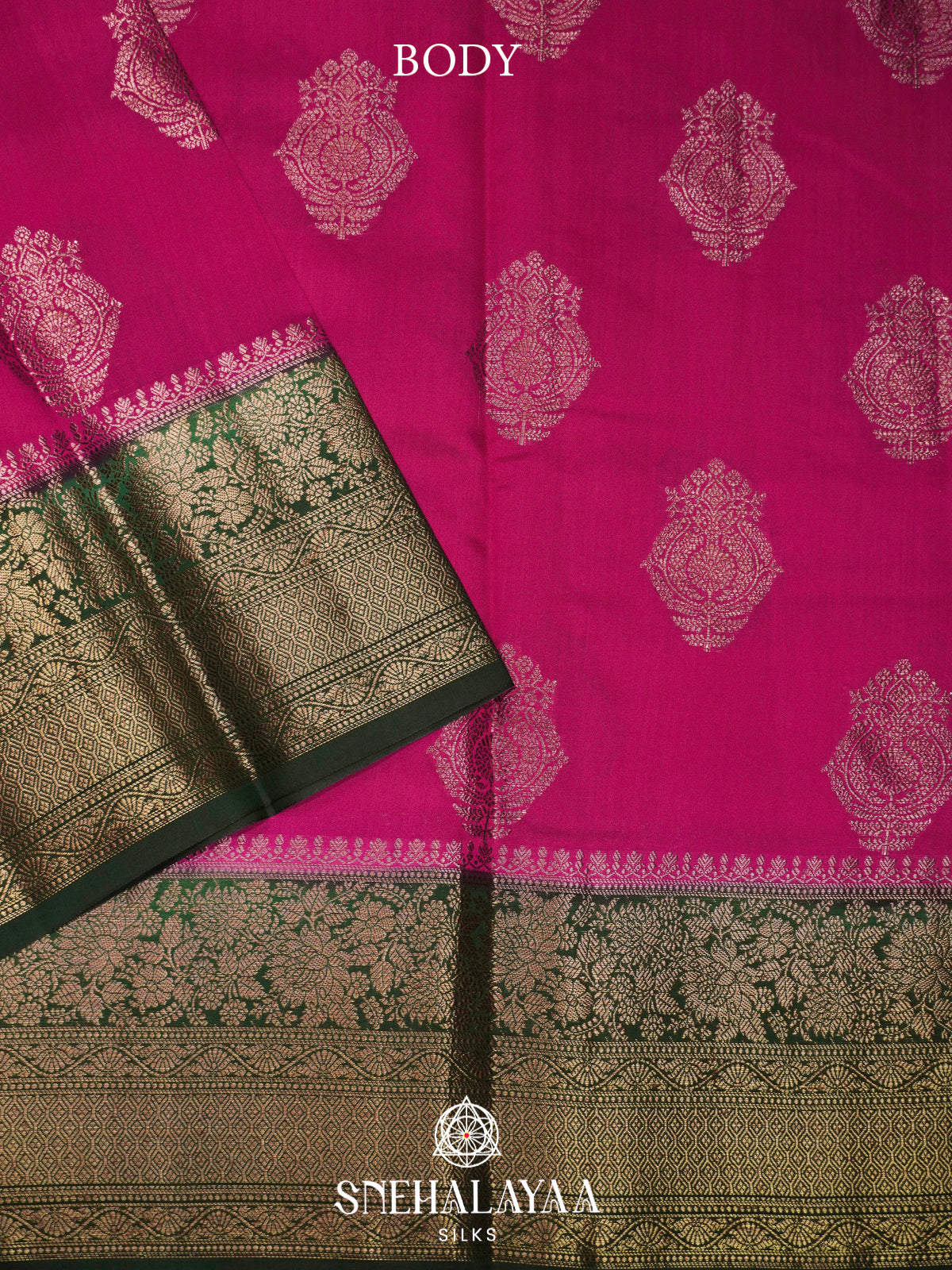 Pink Chiniya Silk Saree