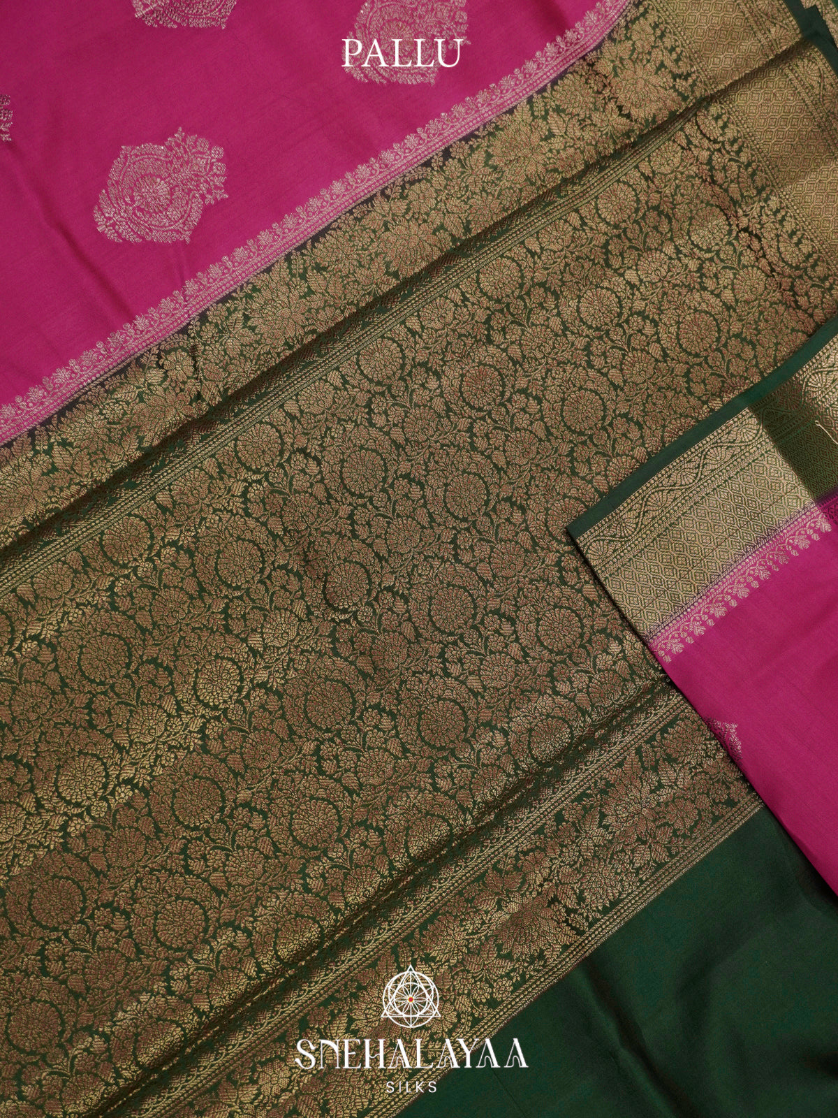Pink Chiniya Silk Saree